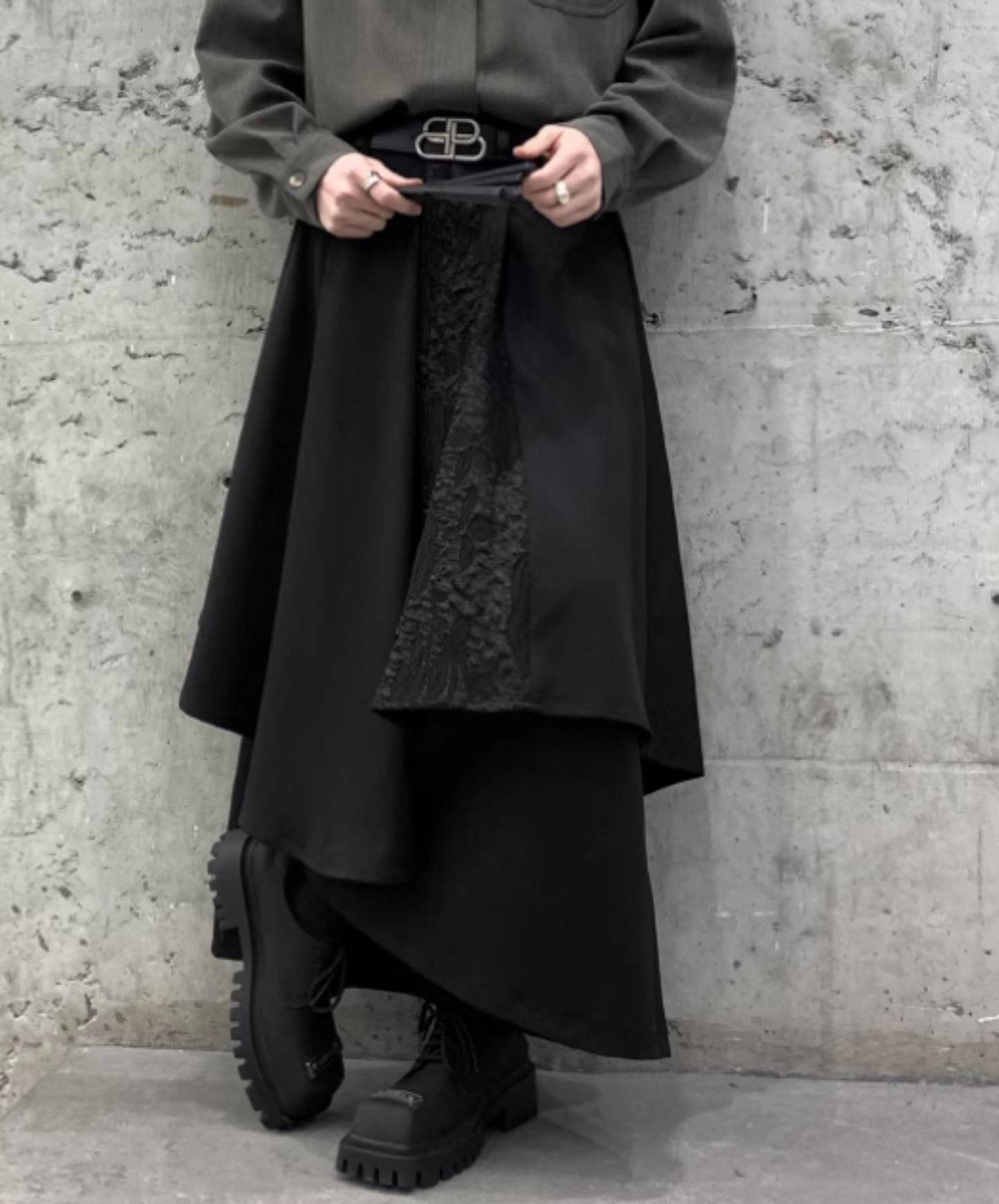 【style80】dark mode outfit set EN2536（jacket + shirt + pants set）