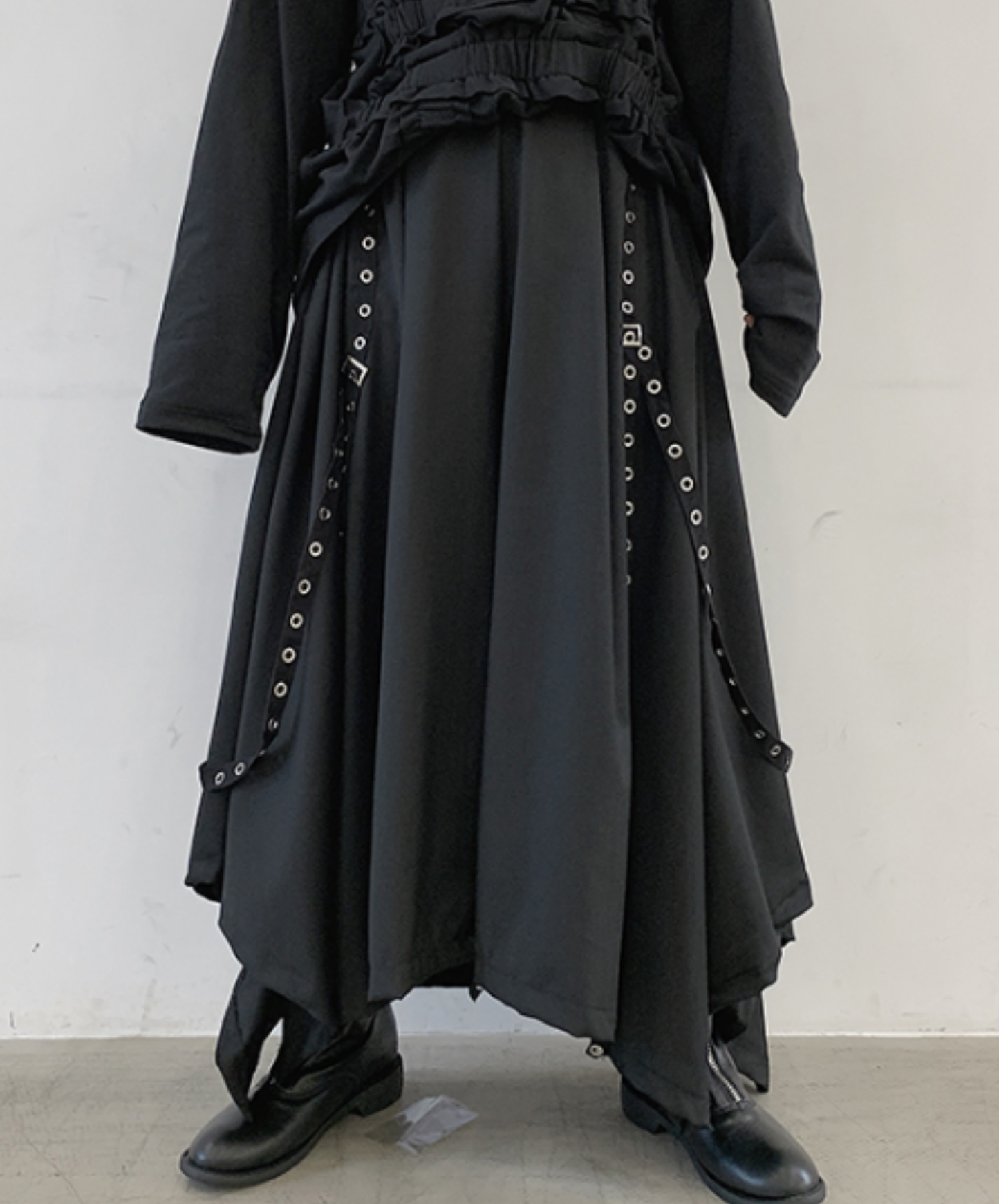 【style85】dark mode outfit set EN2631（jacket + sweater + pants set）
