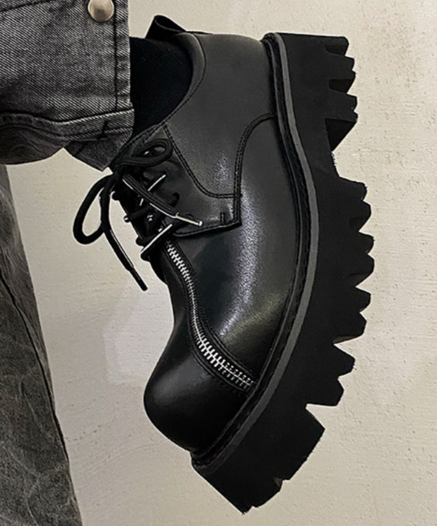 diagonal zipper design shoes EN2080