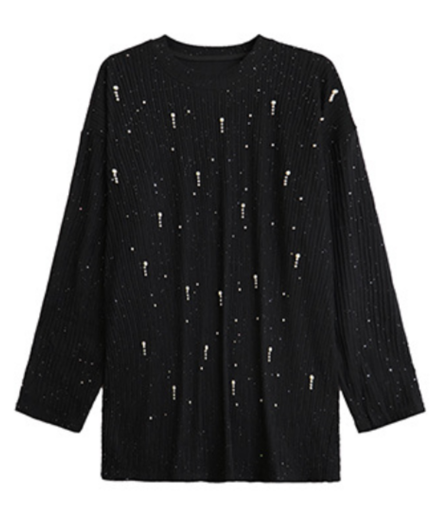 stardust motif bead embroidery long t-shirt EN2341