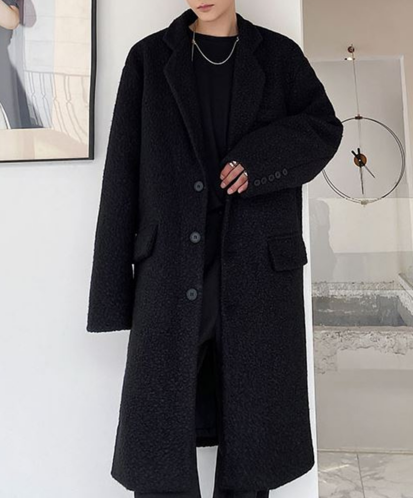 korean style thick long coat EN1382