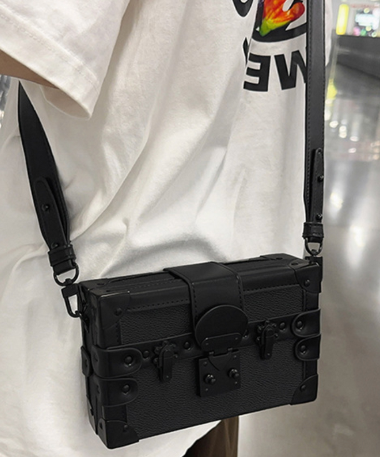 retro treasure chest design shoulder bag EN2131
