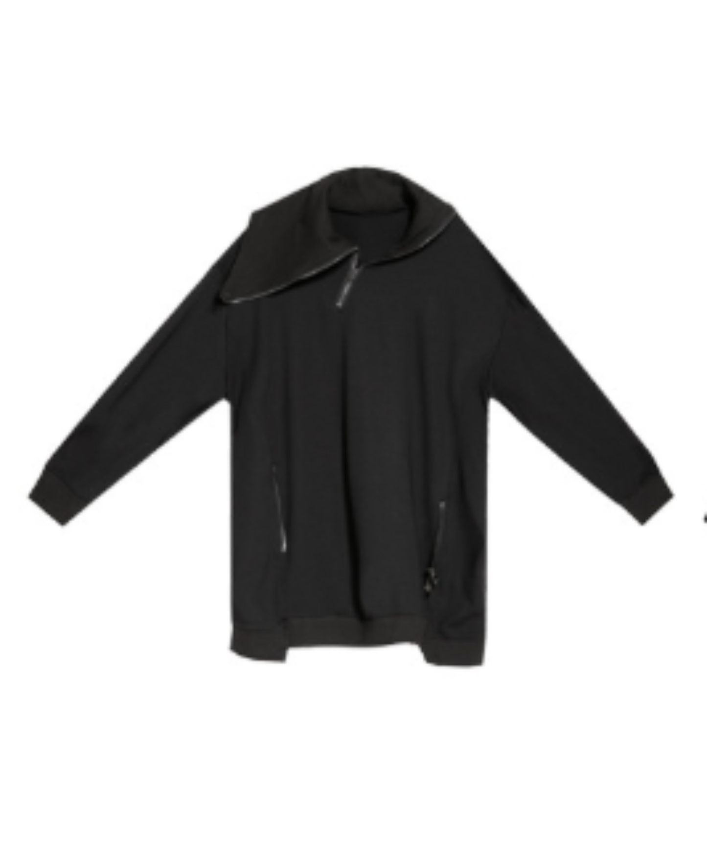 dark extra-high neck zipper sweatshirt EN3120