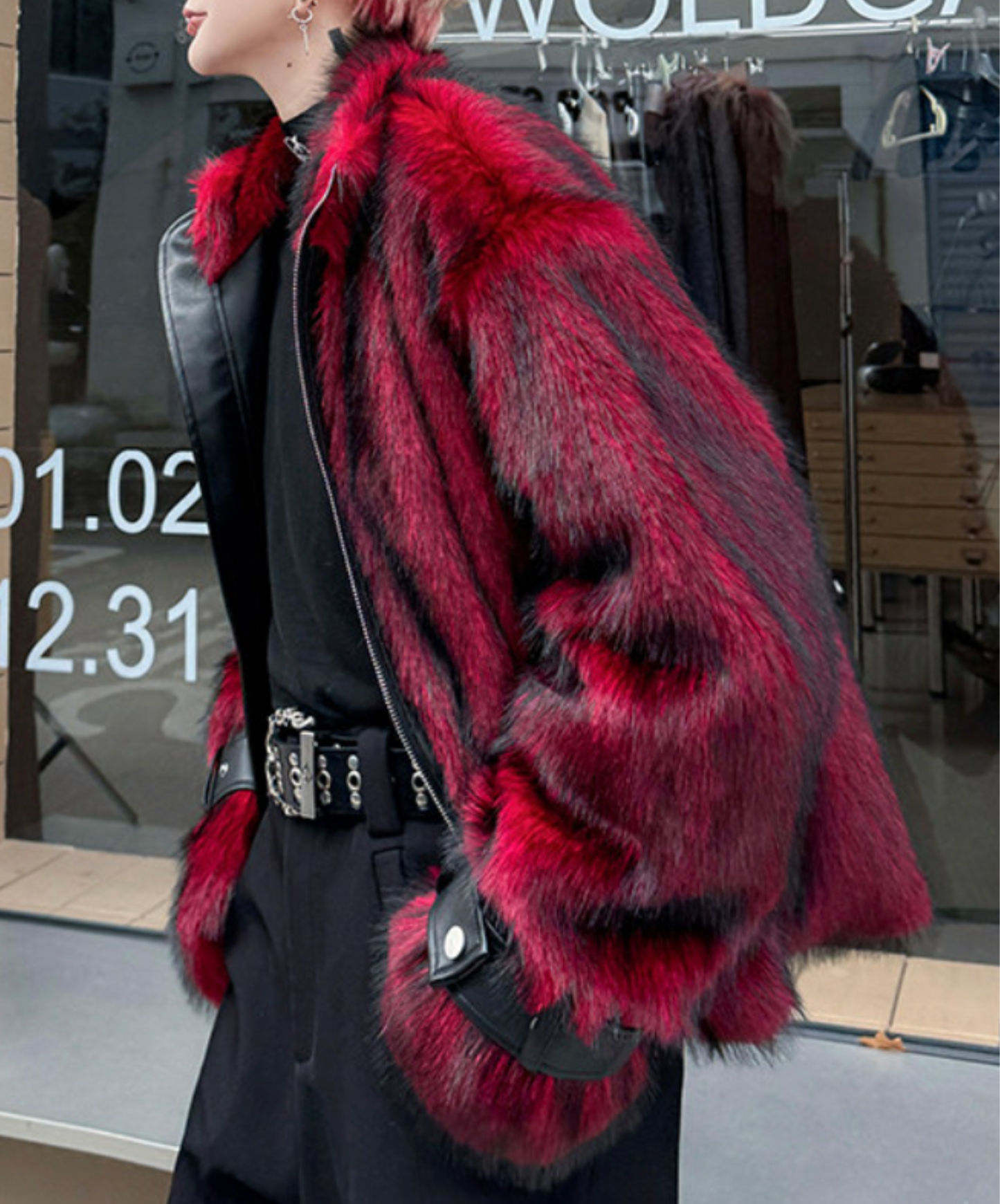 wolf-style fake fur jacket EN2618