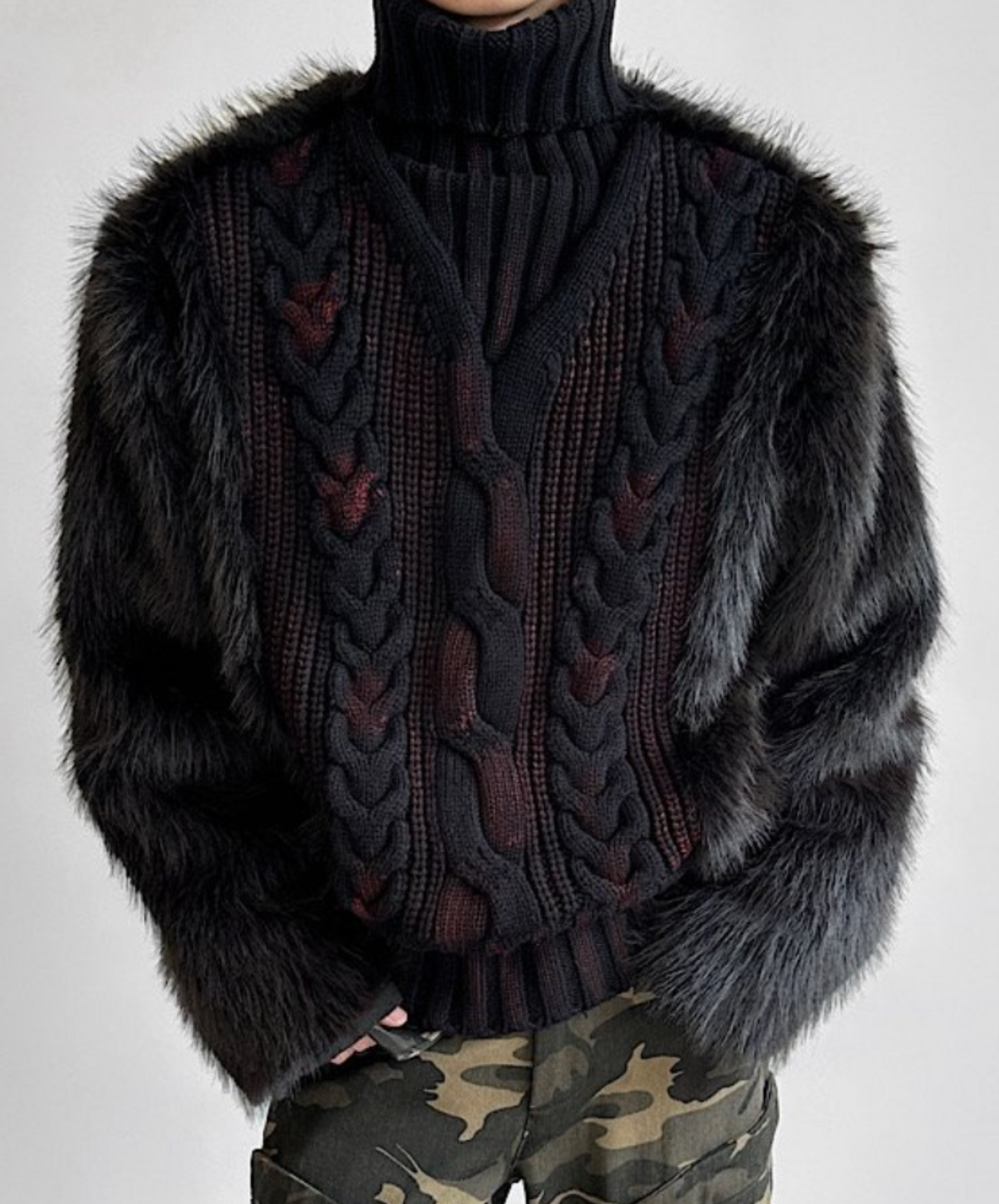 twisted turtleneck sweater EN2604