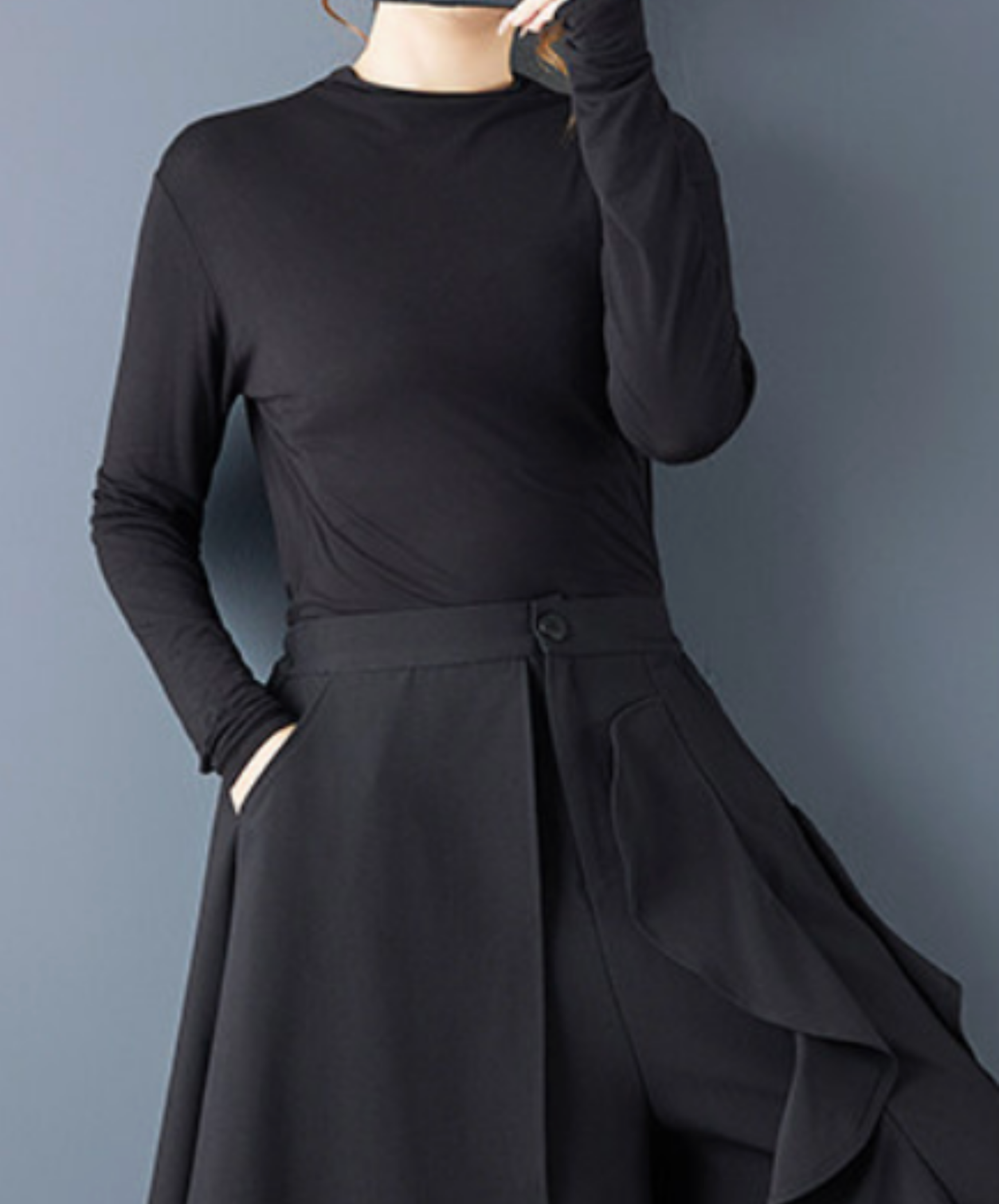 Irregular ruffle skirt pants EN2692