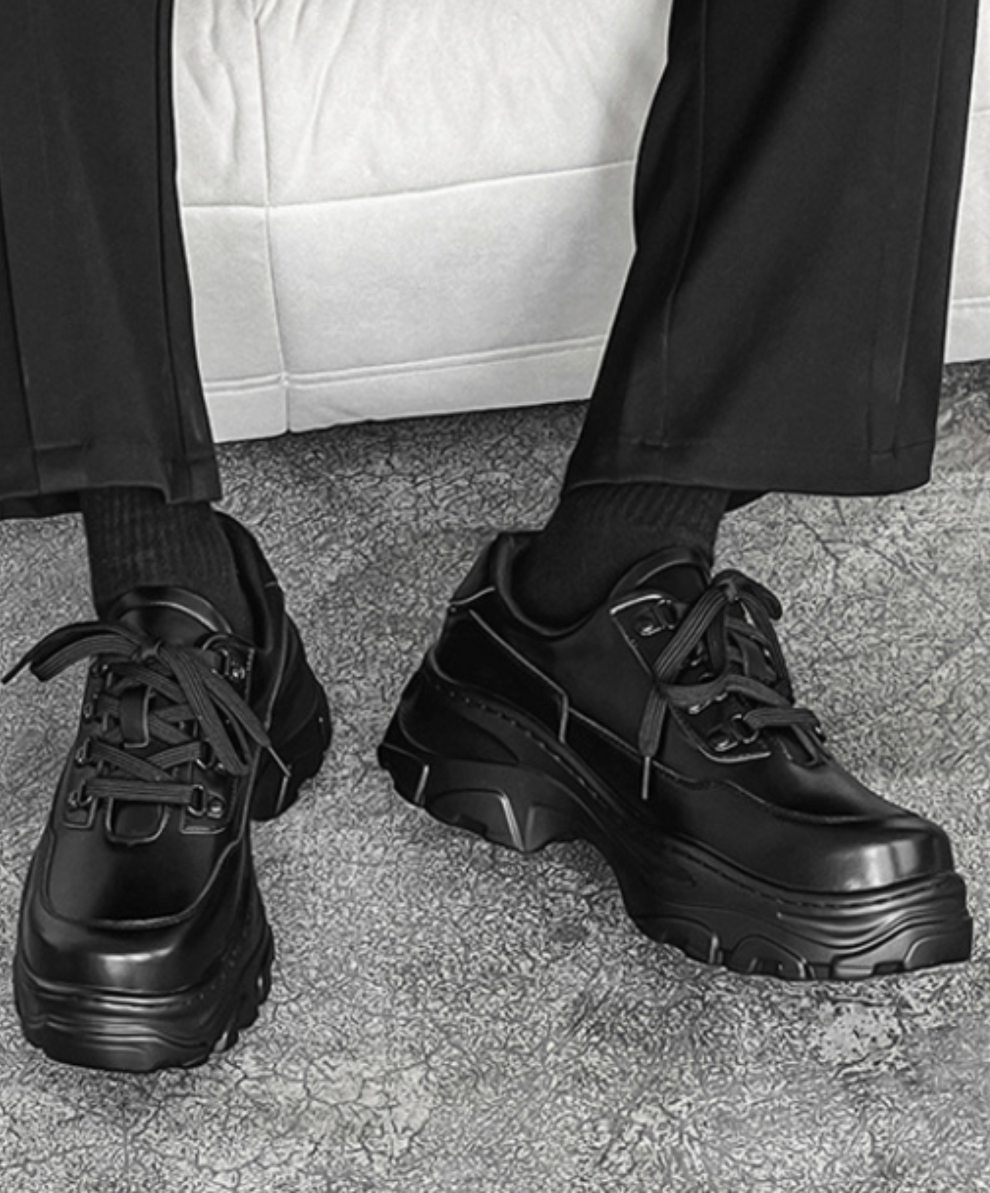 square toe lace-up casual shoes EN2499