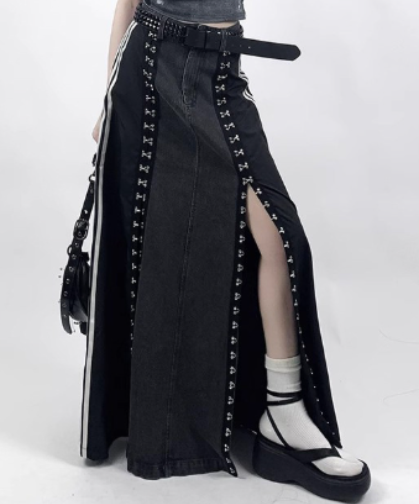 hook slit design long skirt EN2944