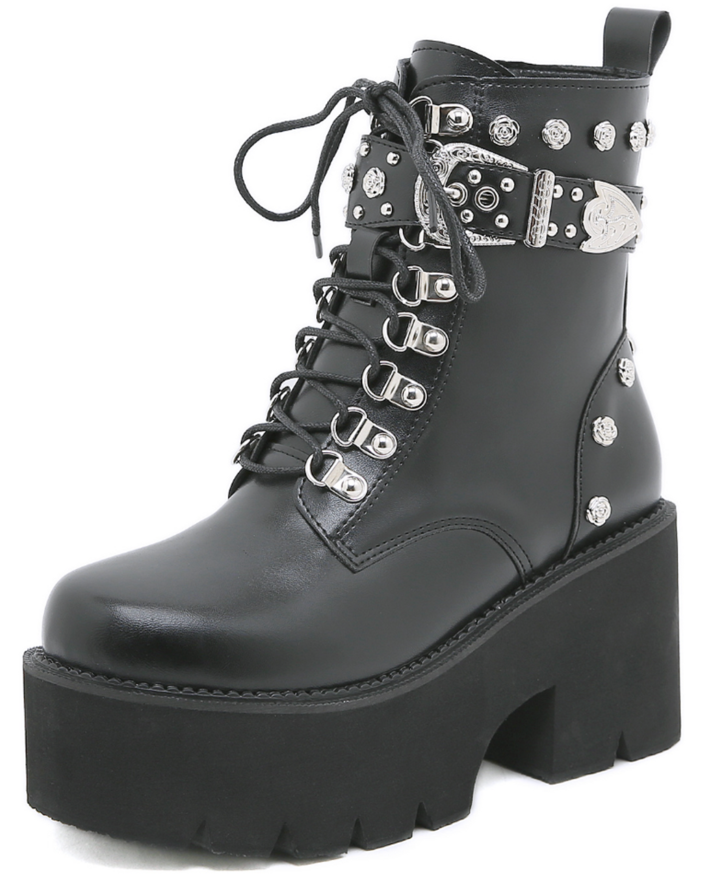 gorgeous metal part decoration boots EN2313