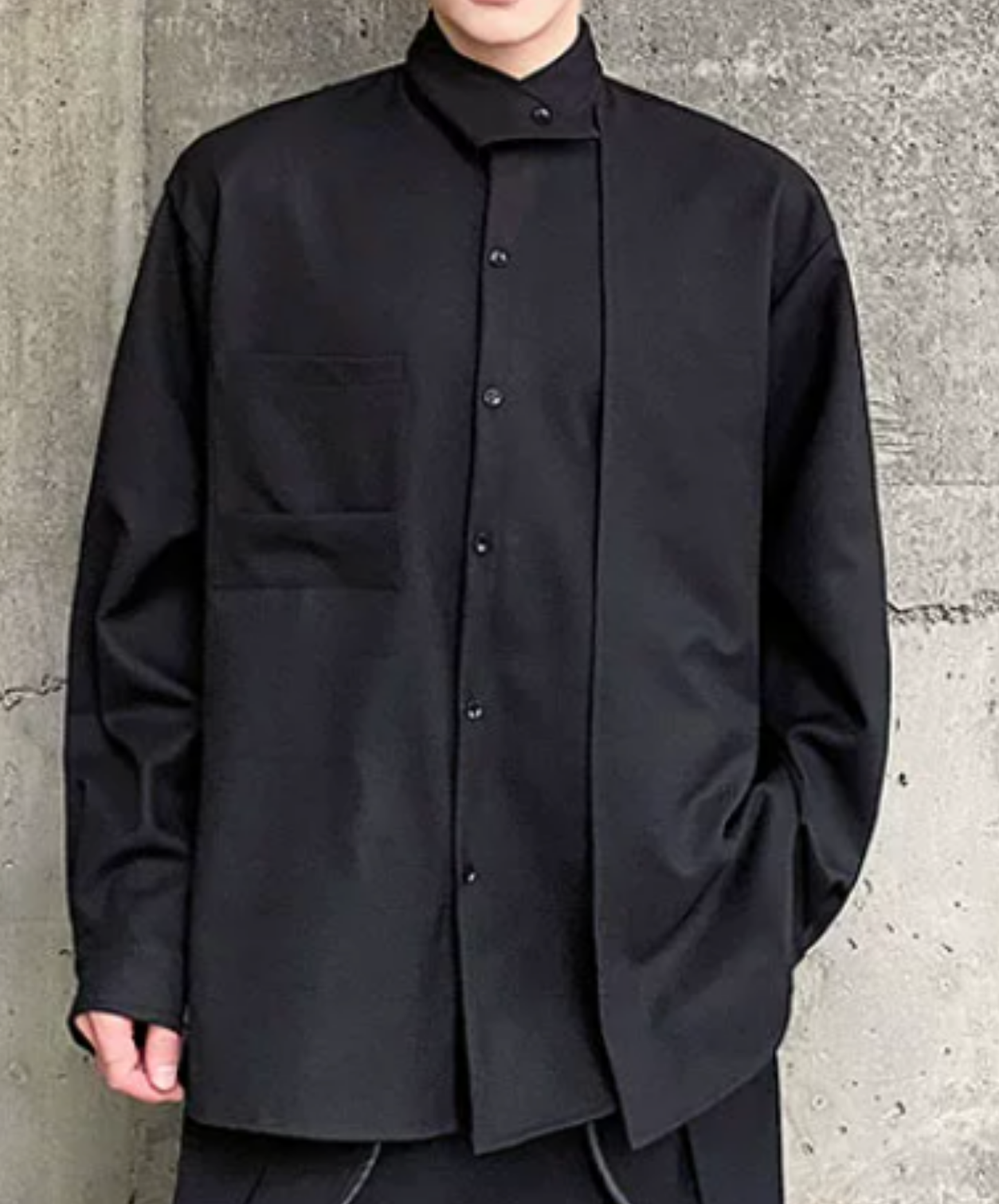 asymmetrical design, irregular shirt EN2863