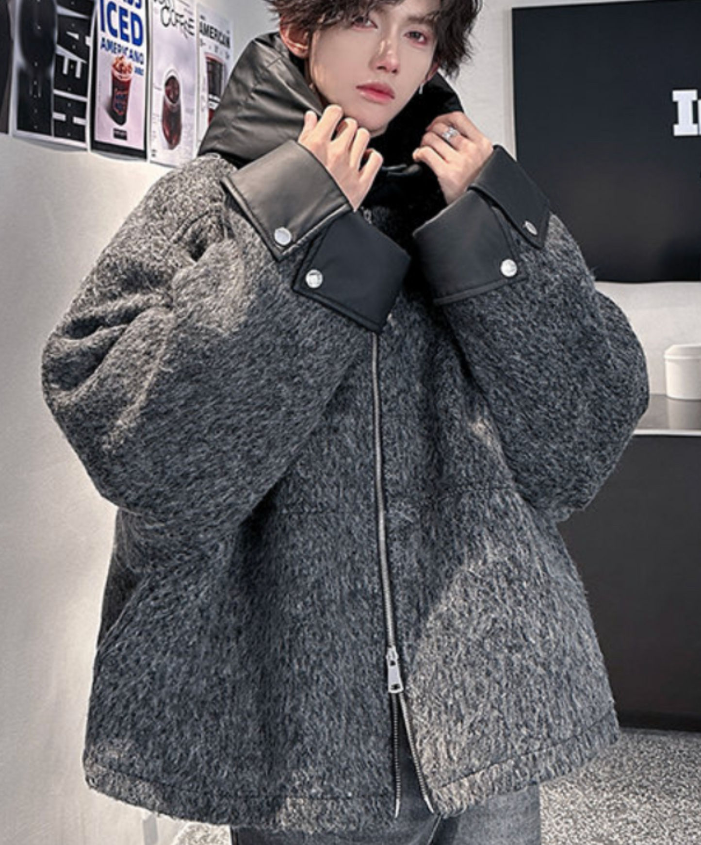 detachable hood jacket EN2554