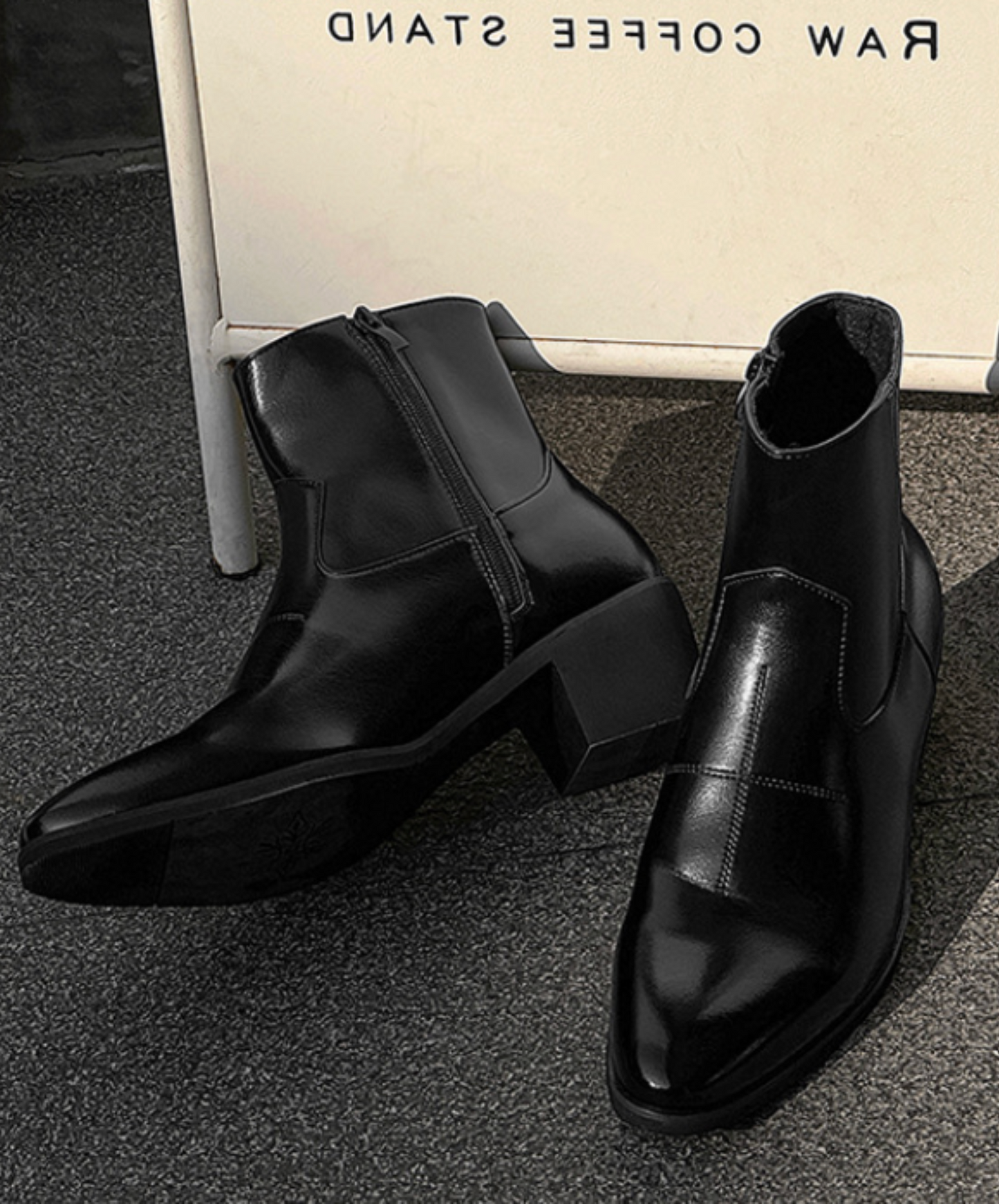 british style simple thick heels boots EN2501