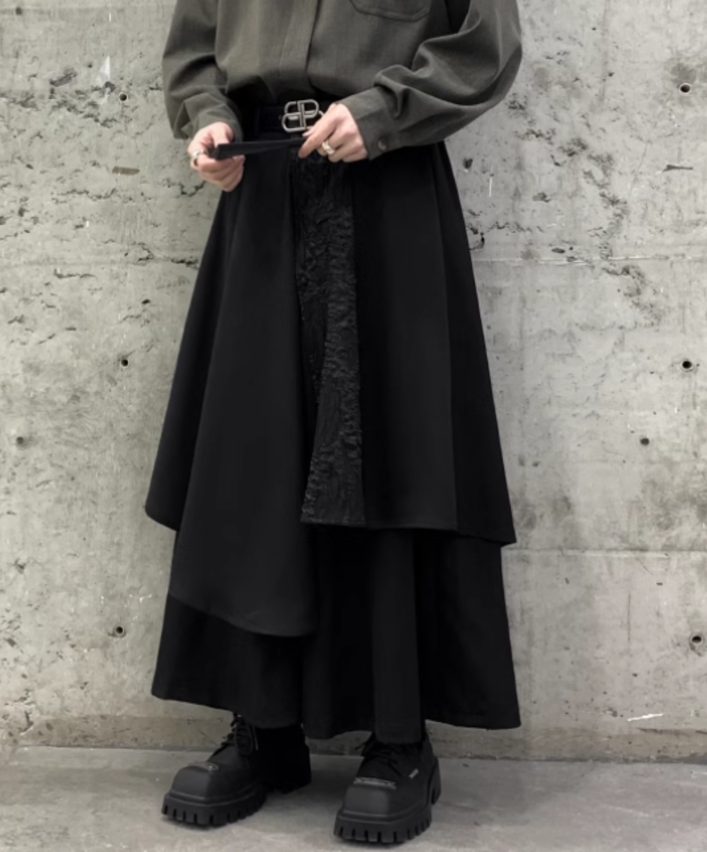 【style80】dark mode outfit set EN2536（jacket + shirt + pants set）