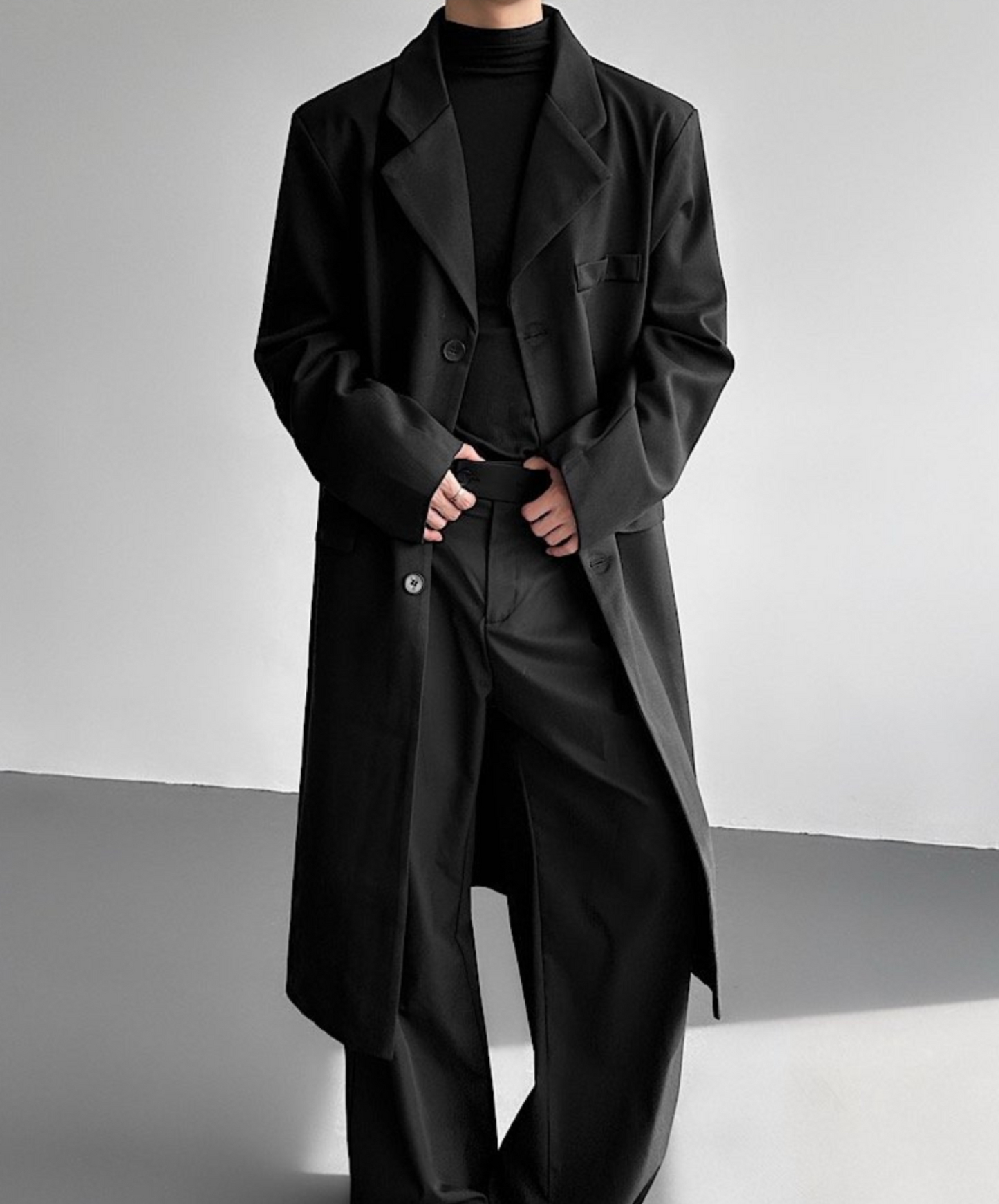 smart above-the-knee silhouette coat EN2560