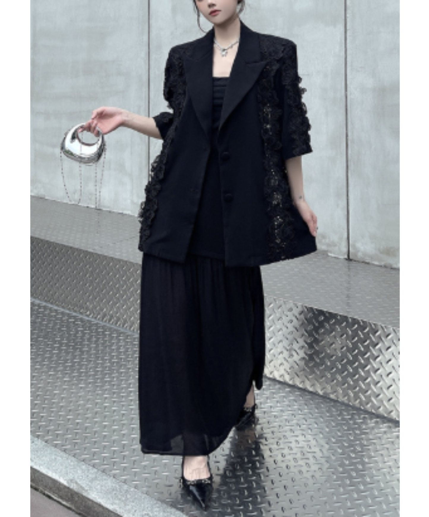 chemical lace embroidery jacket EN2918
