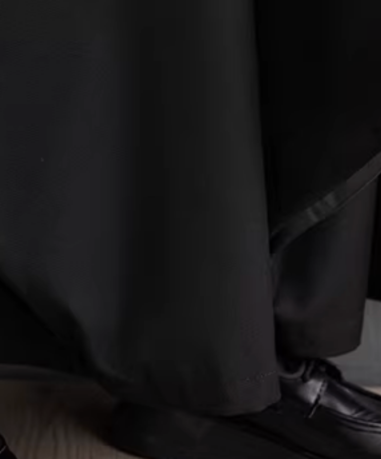dark lantern drape wide pants EN2834