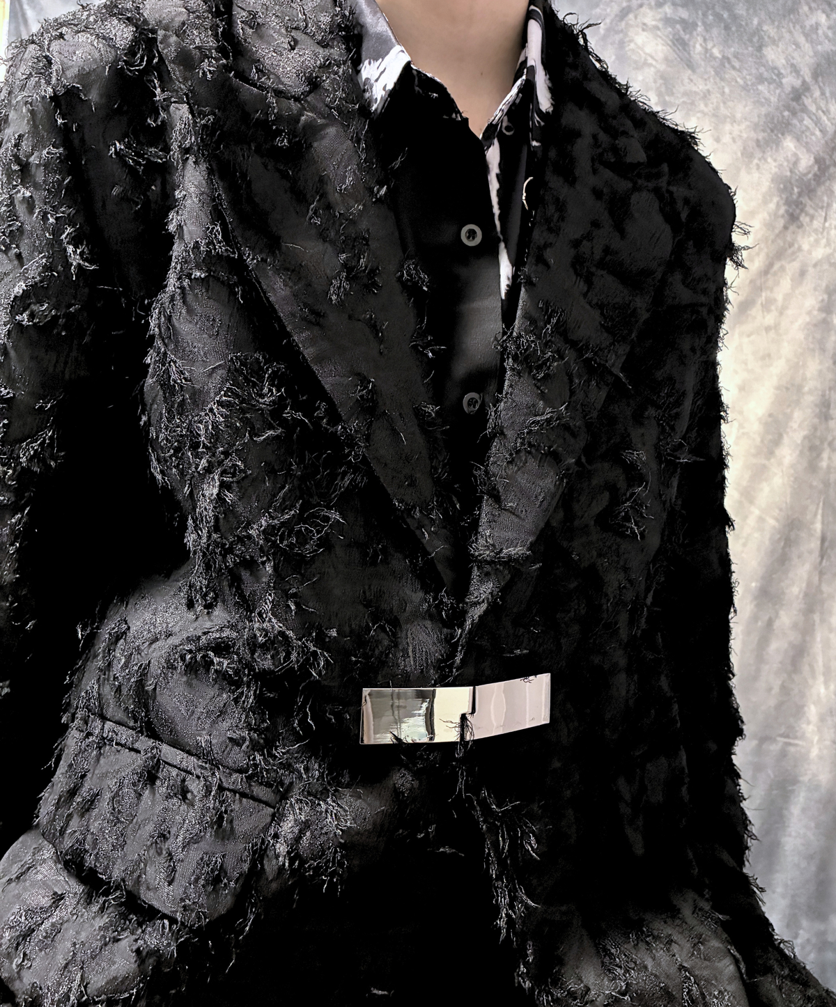3d fringe metal buckle jacket EN3168