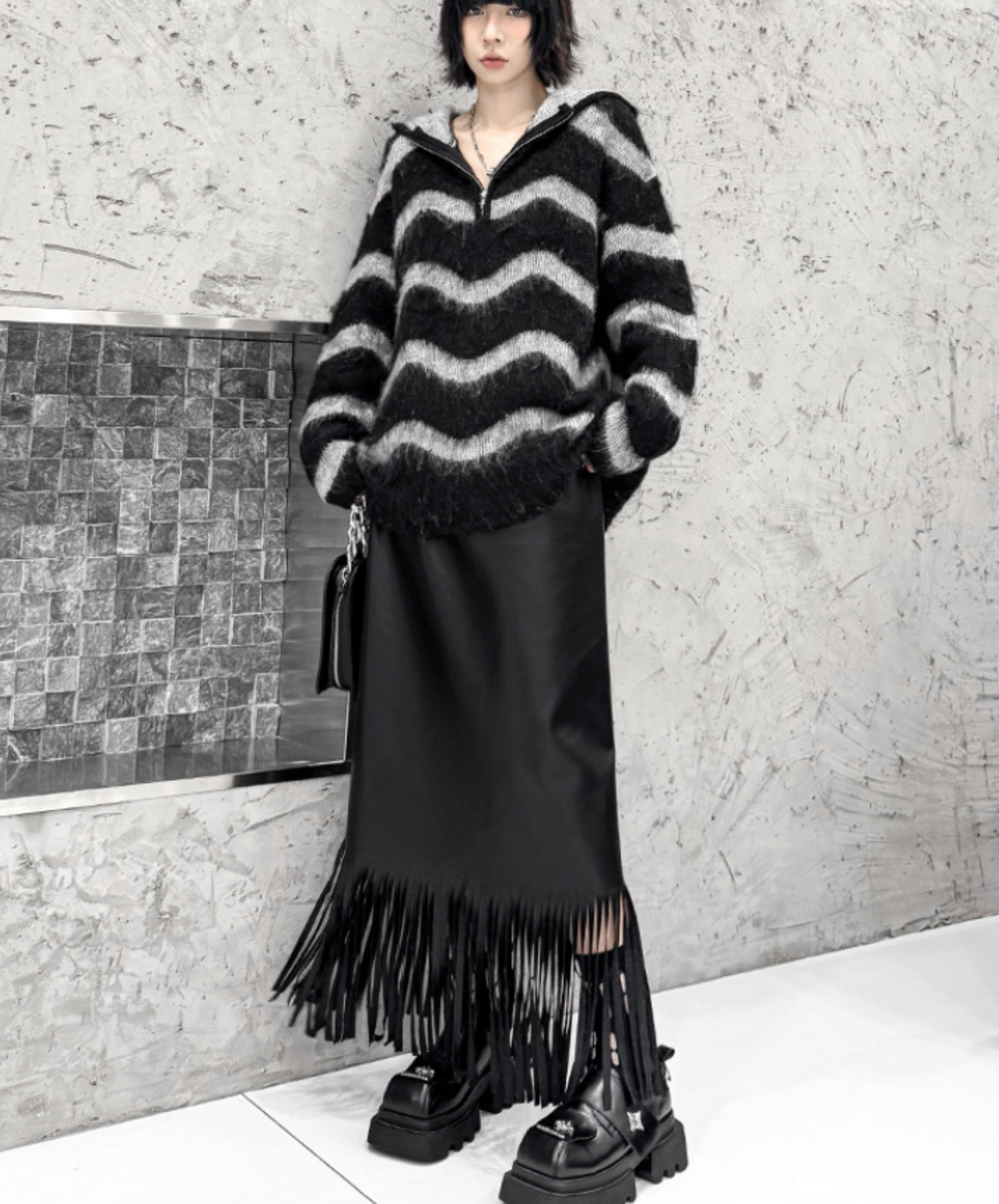 wave stripes sweater EN2468