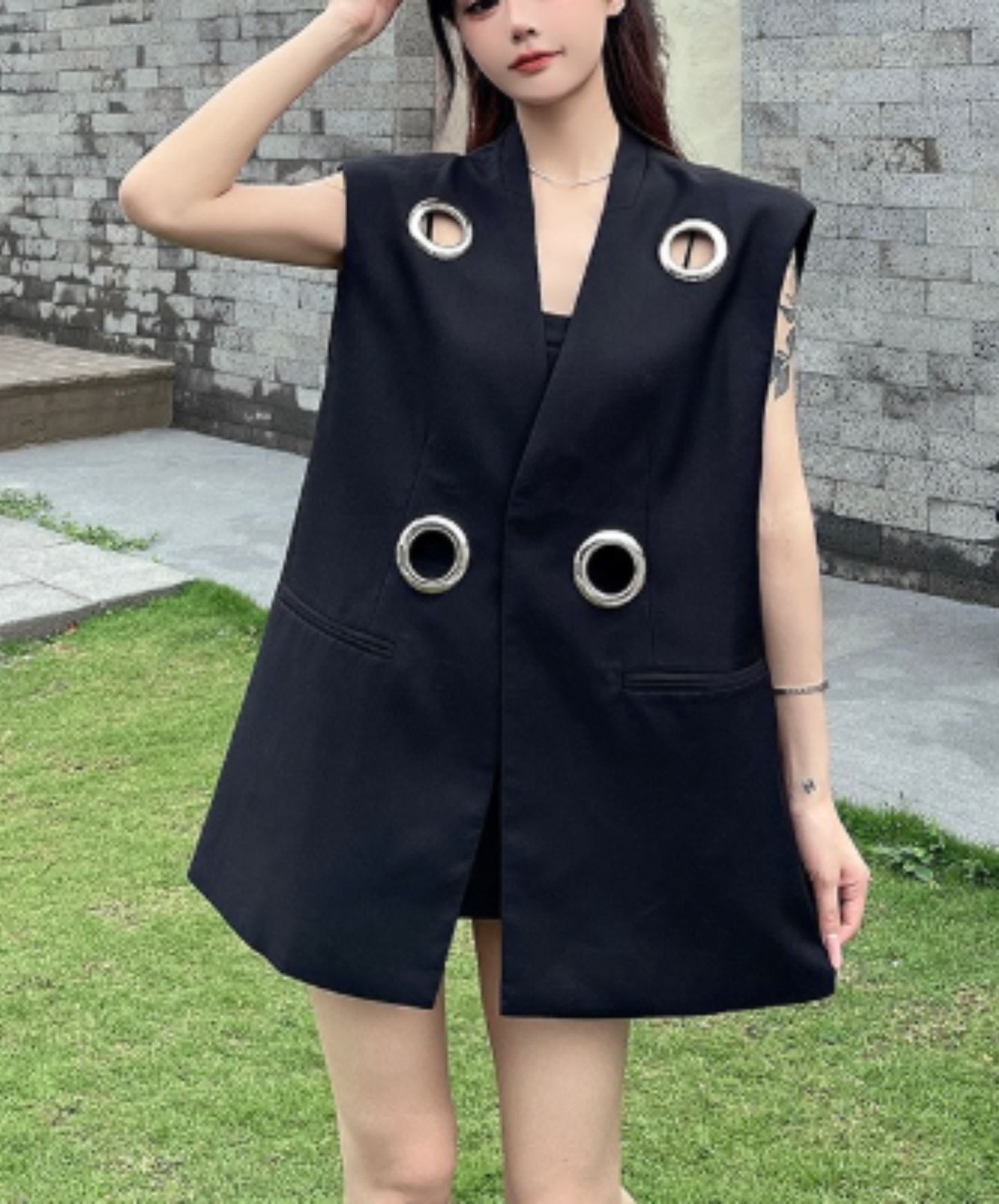 metal ring hole vest  EN3079