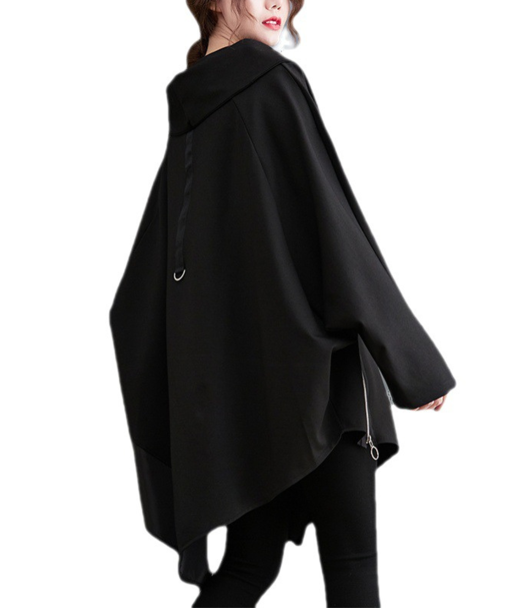 Asymmetrical clearance zip sweatshirt