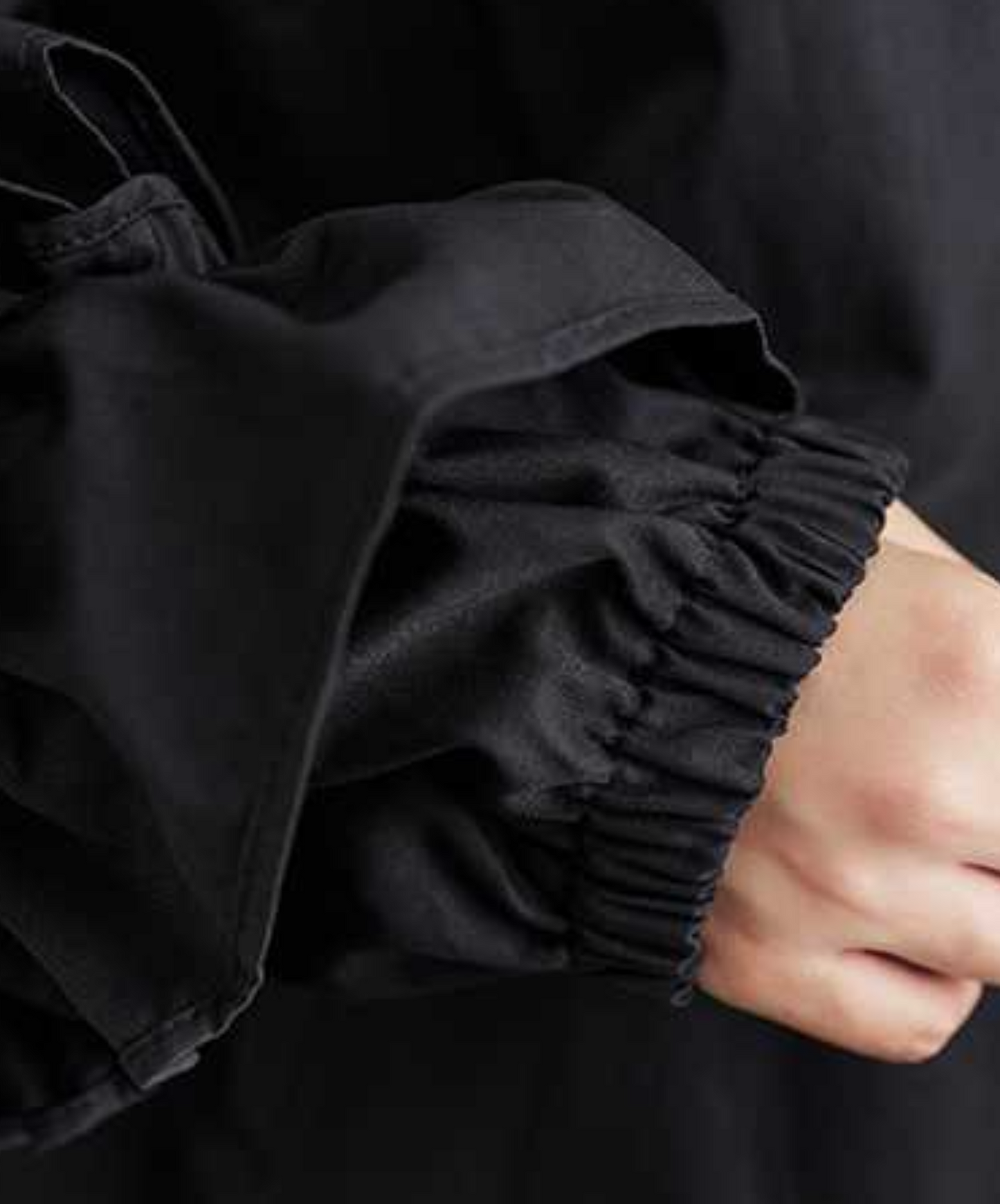 dark layered frill high neck jacket EN2353