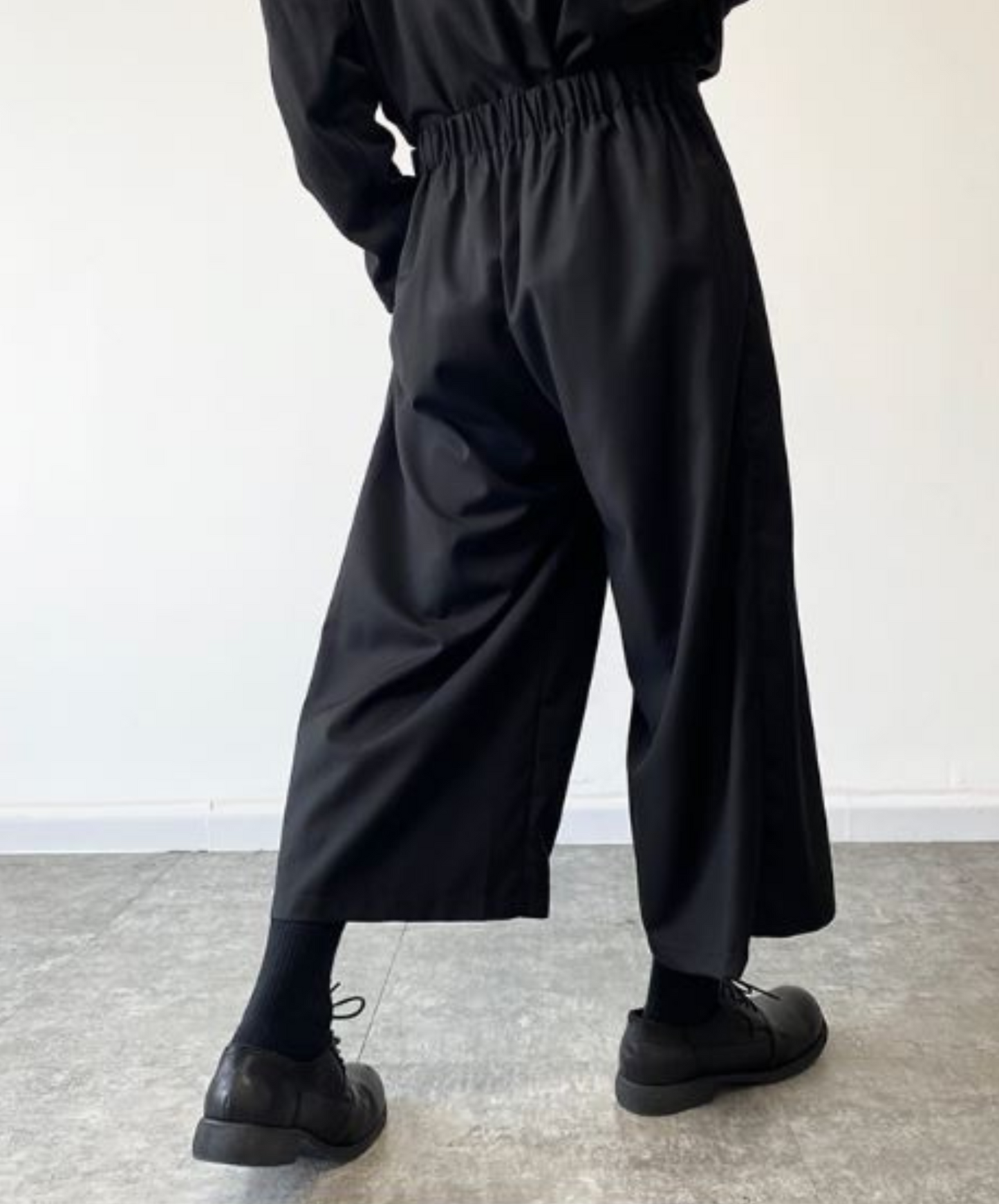 dark layered cropped straight leg pants EN916