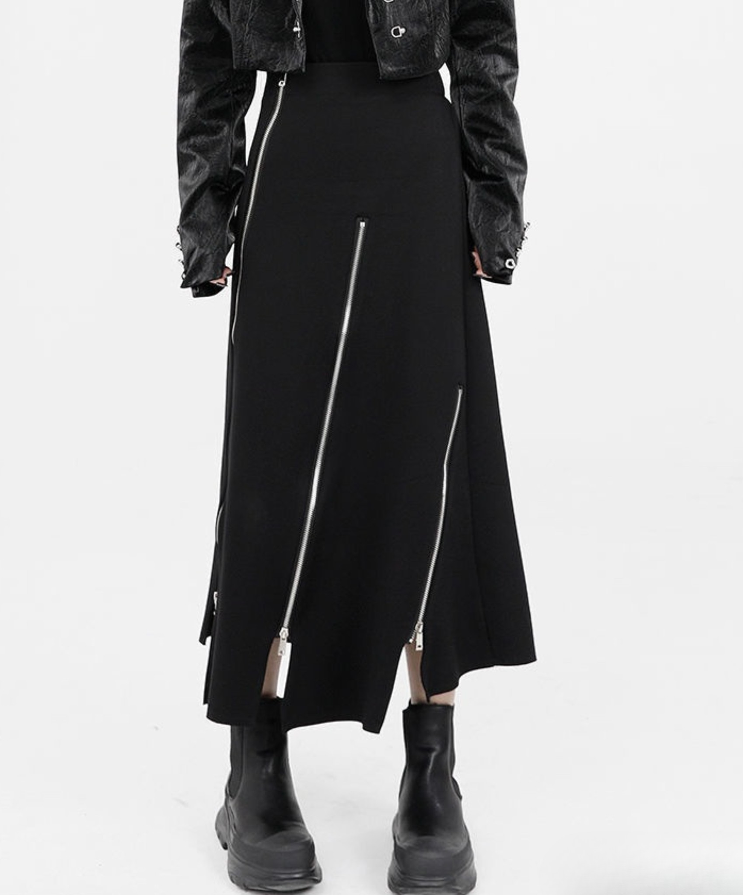 high waist irregular cutting skirt EN2372