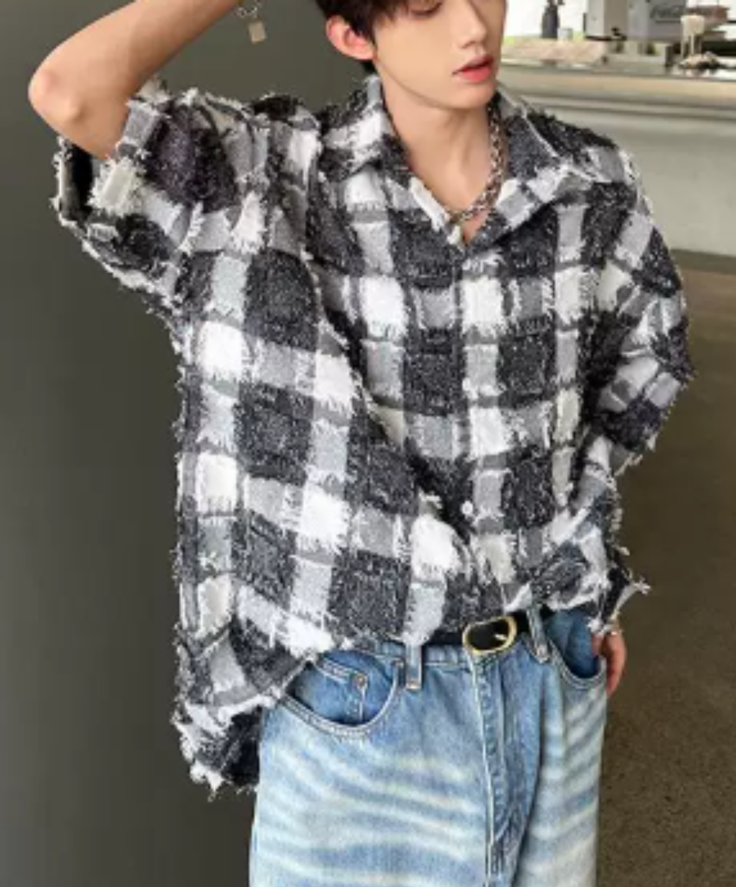 tusel check shirt EN2952