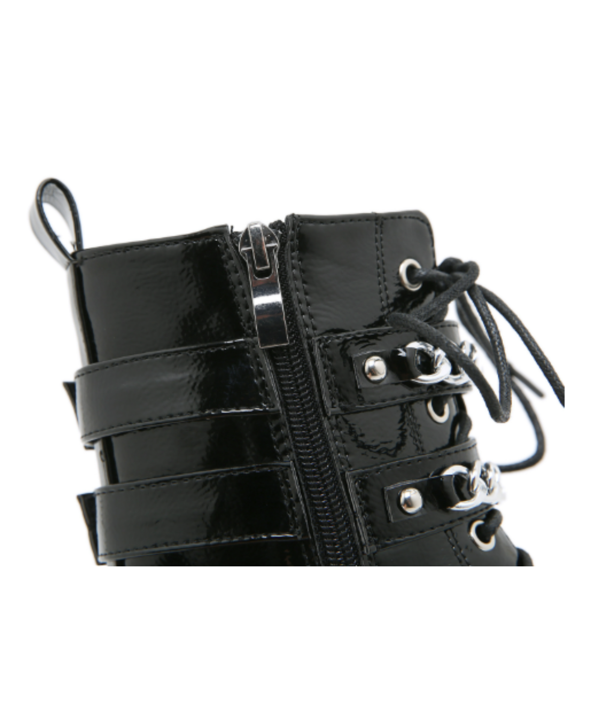 heavy-duty metal chain block heels boots EN3246