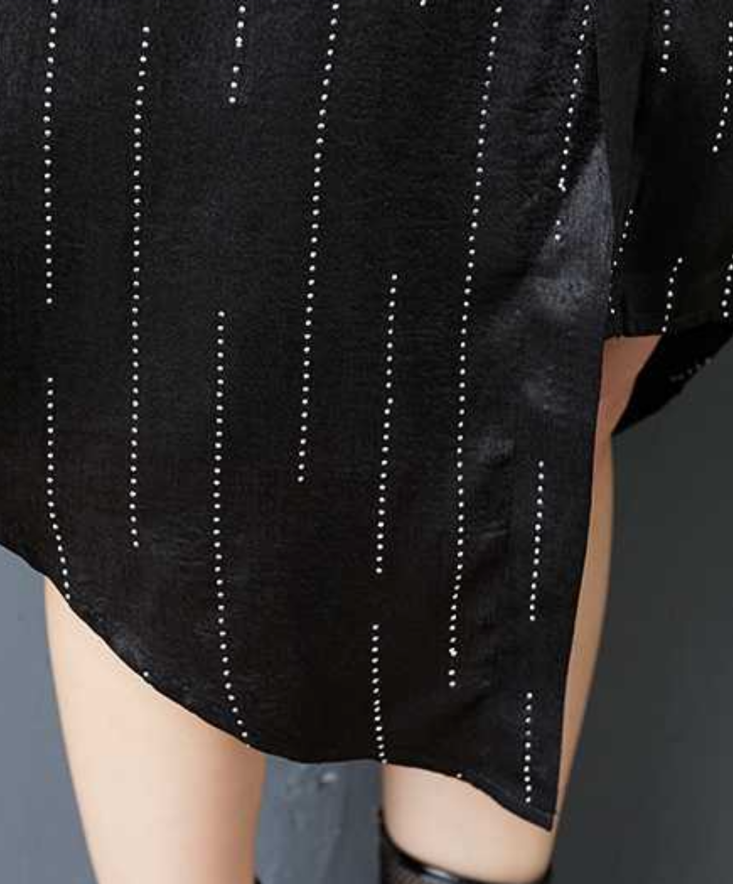diamond stripe stitch lace long shirt EN2837