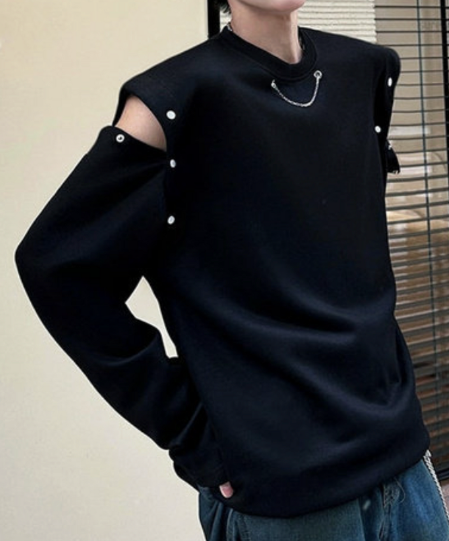 2-way removable sleeves t-shirt EN2648