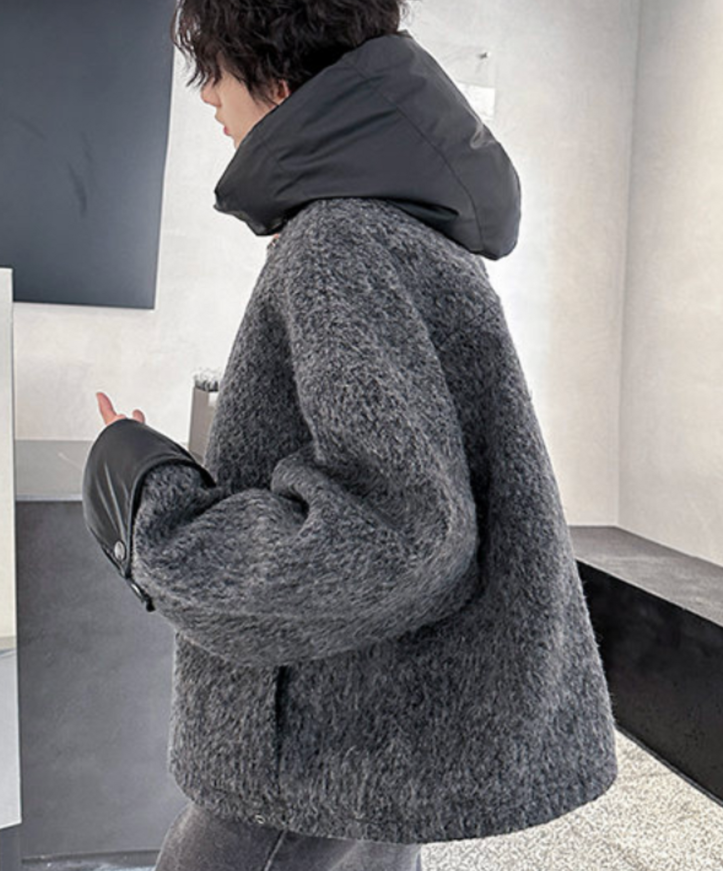 detachable hood jacket EN2554