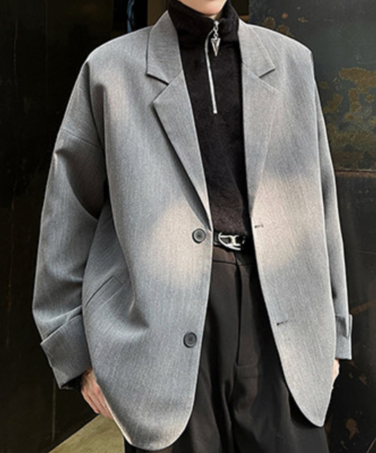 dark half-zip neck sweatshirts EN2637