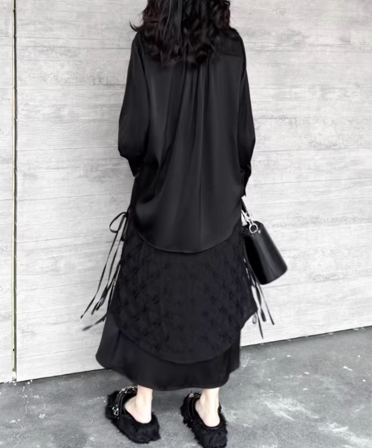 dark fake two-piece irregular style skirt EN2807