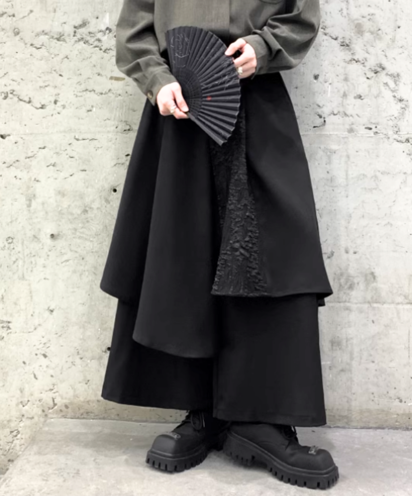 【style55】dark mode outfit set EN1852（shirt + pants set）