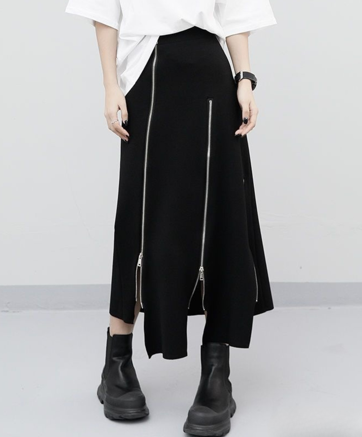 high waist irregular cutting skirt EN2372