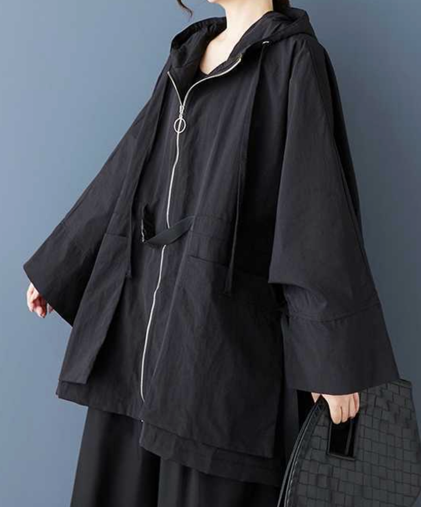 dark oversized waistband hoodie EN2451