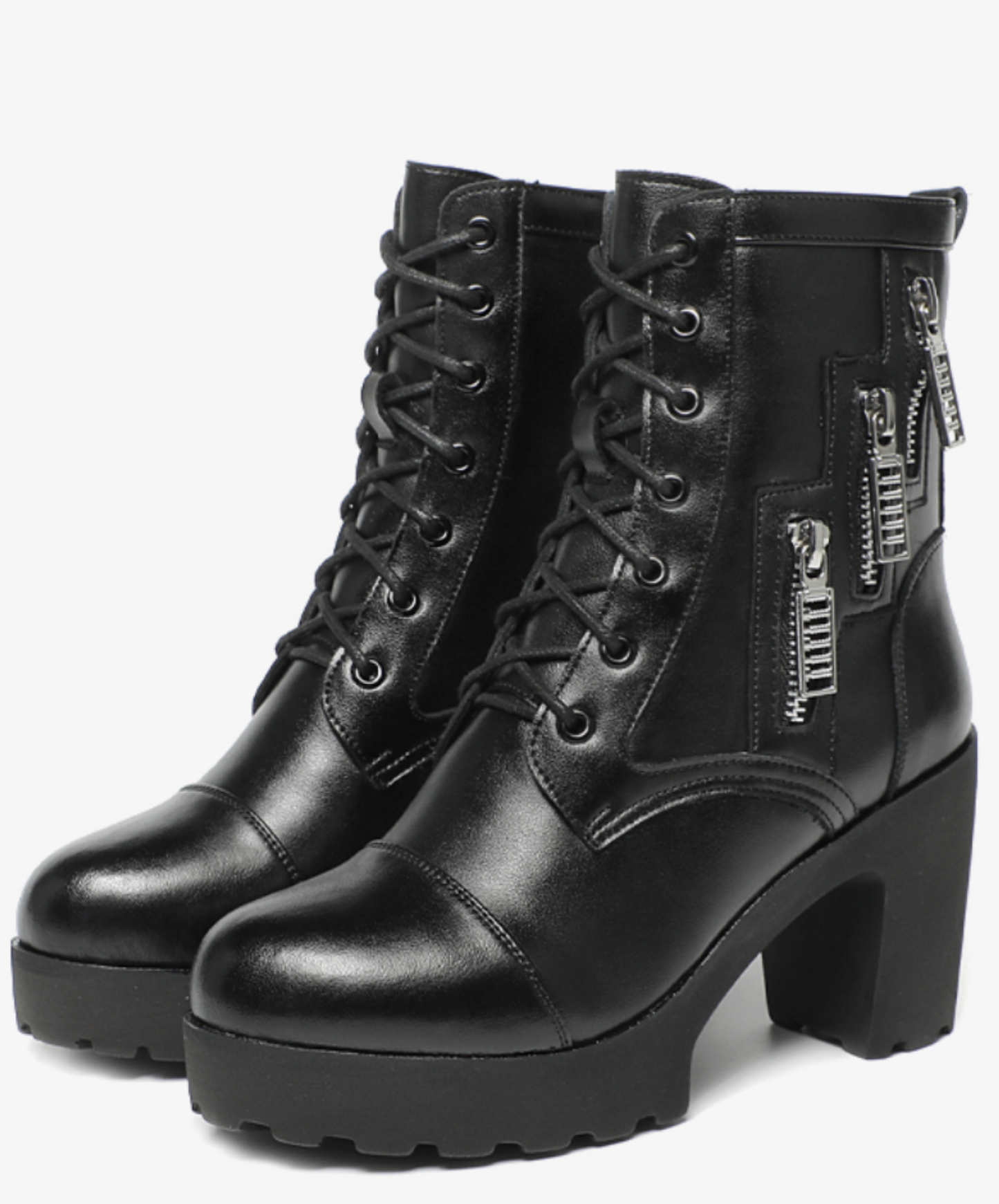 triple zip embellishment boots EN2600