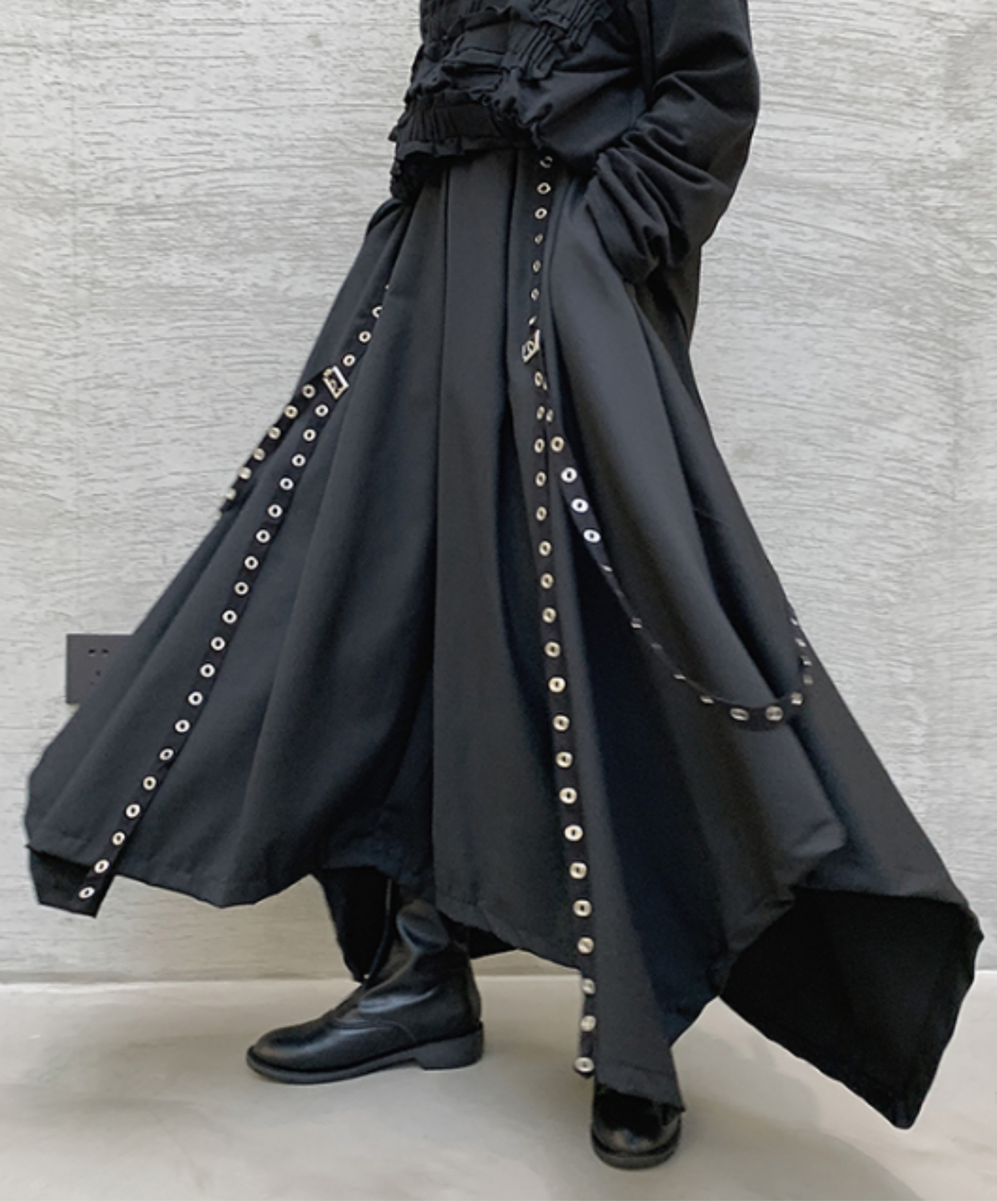 【style84】dark mode outfit set EN2630（jacket + sweatshirt + pants set）