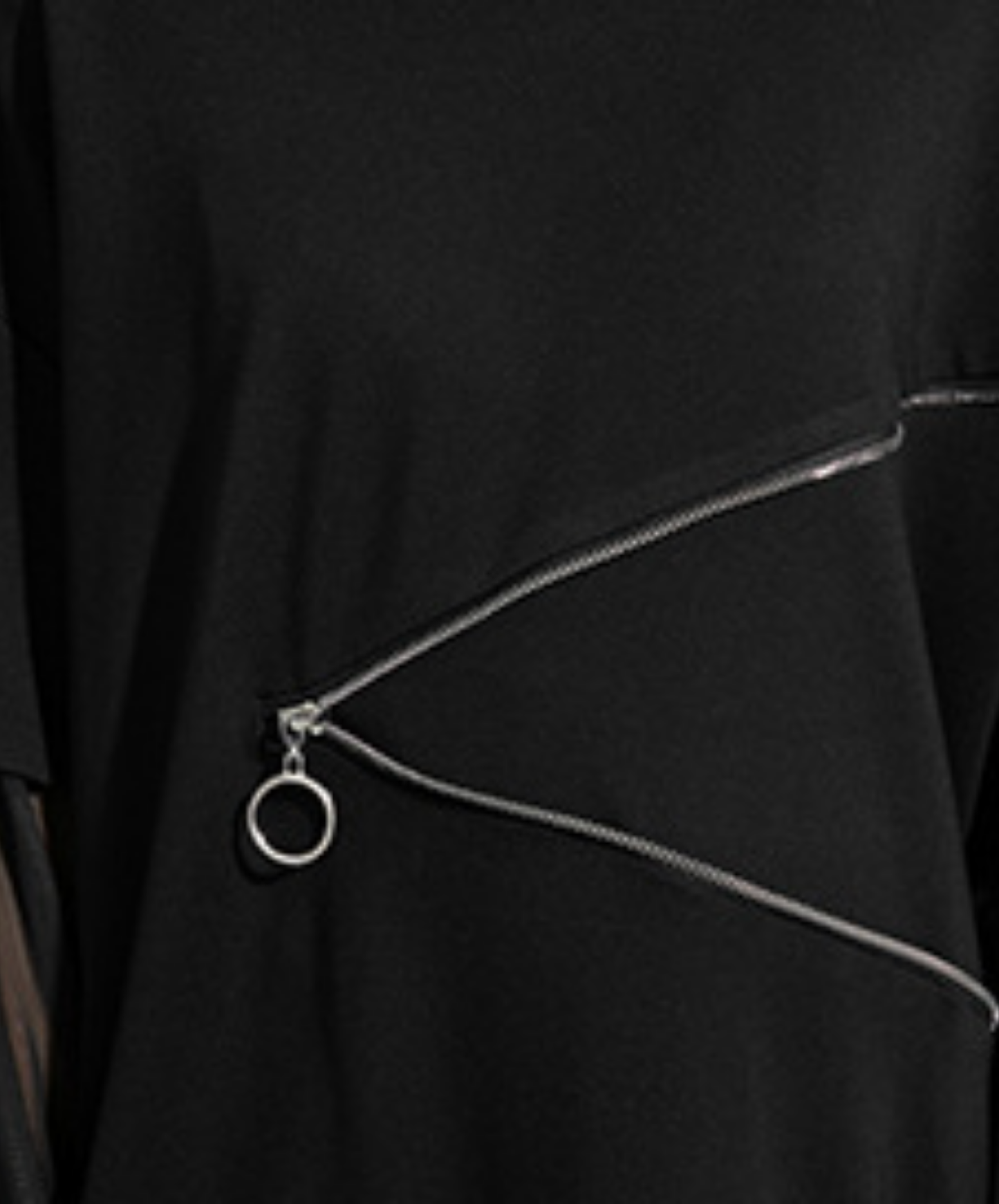 zipper line patching t-shirt EN2868