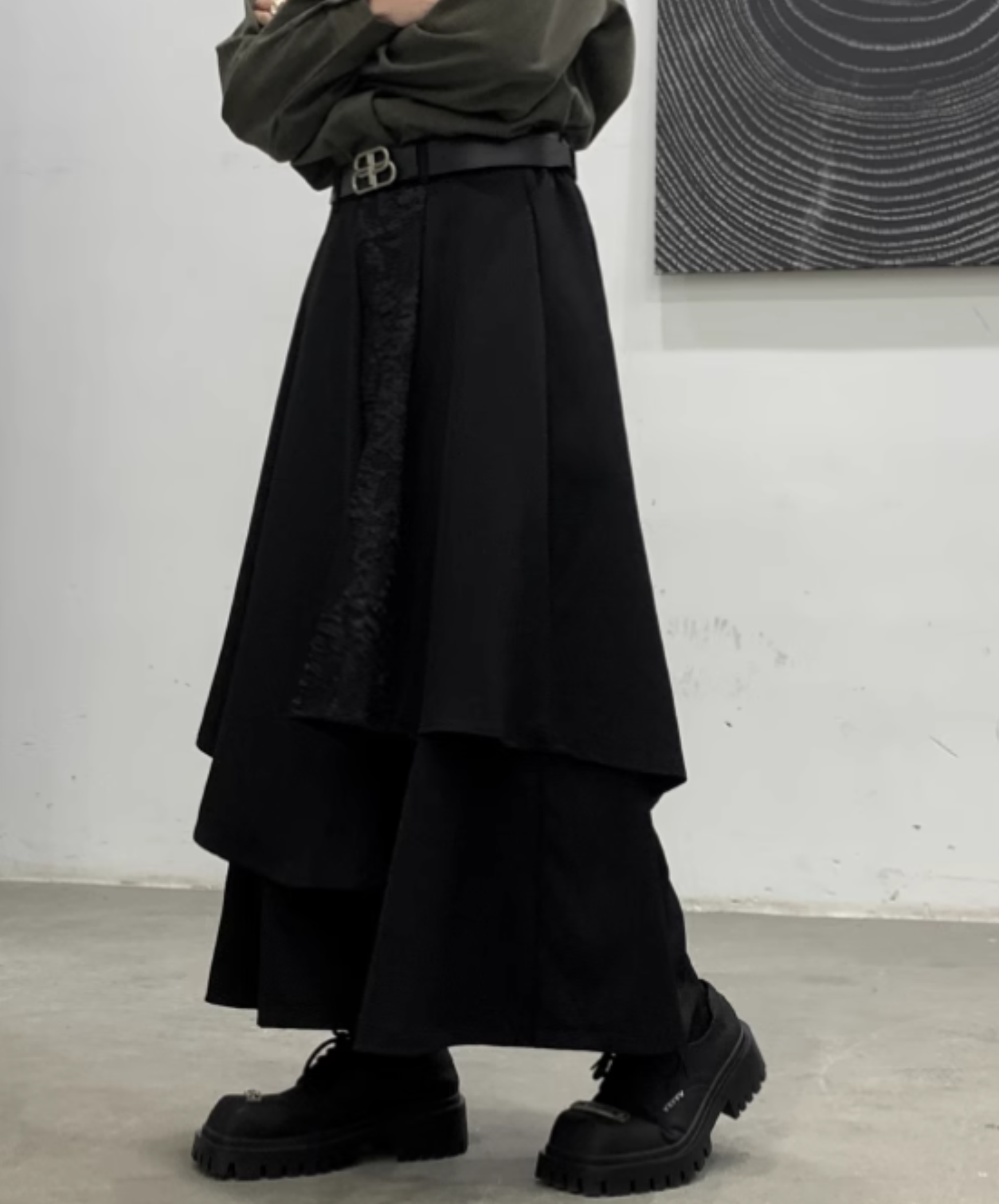 【style80】dark mode outfit set EN2536（jacket + shirt + pants set）