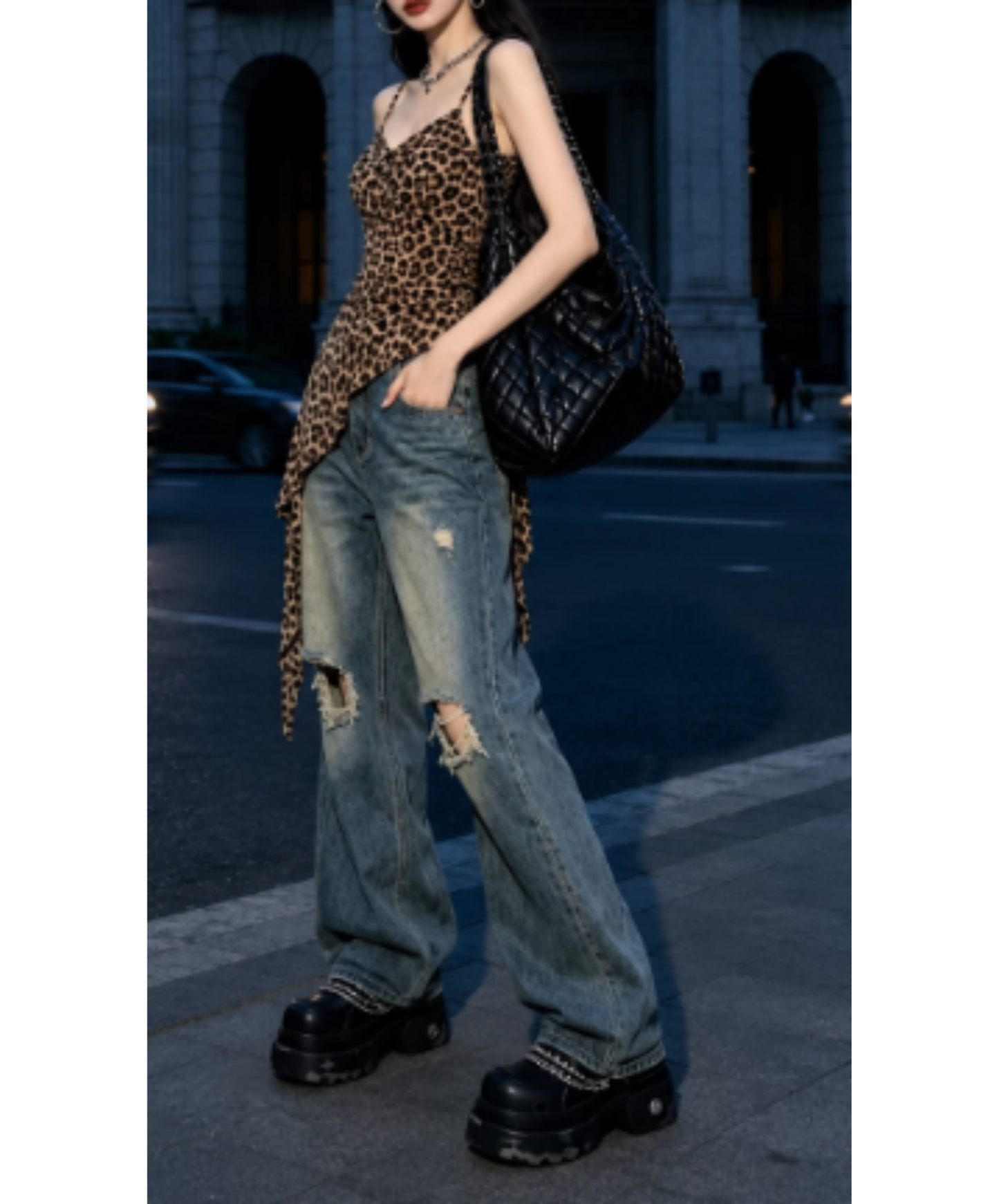 dark punk chain sandals EN2929