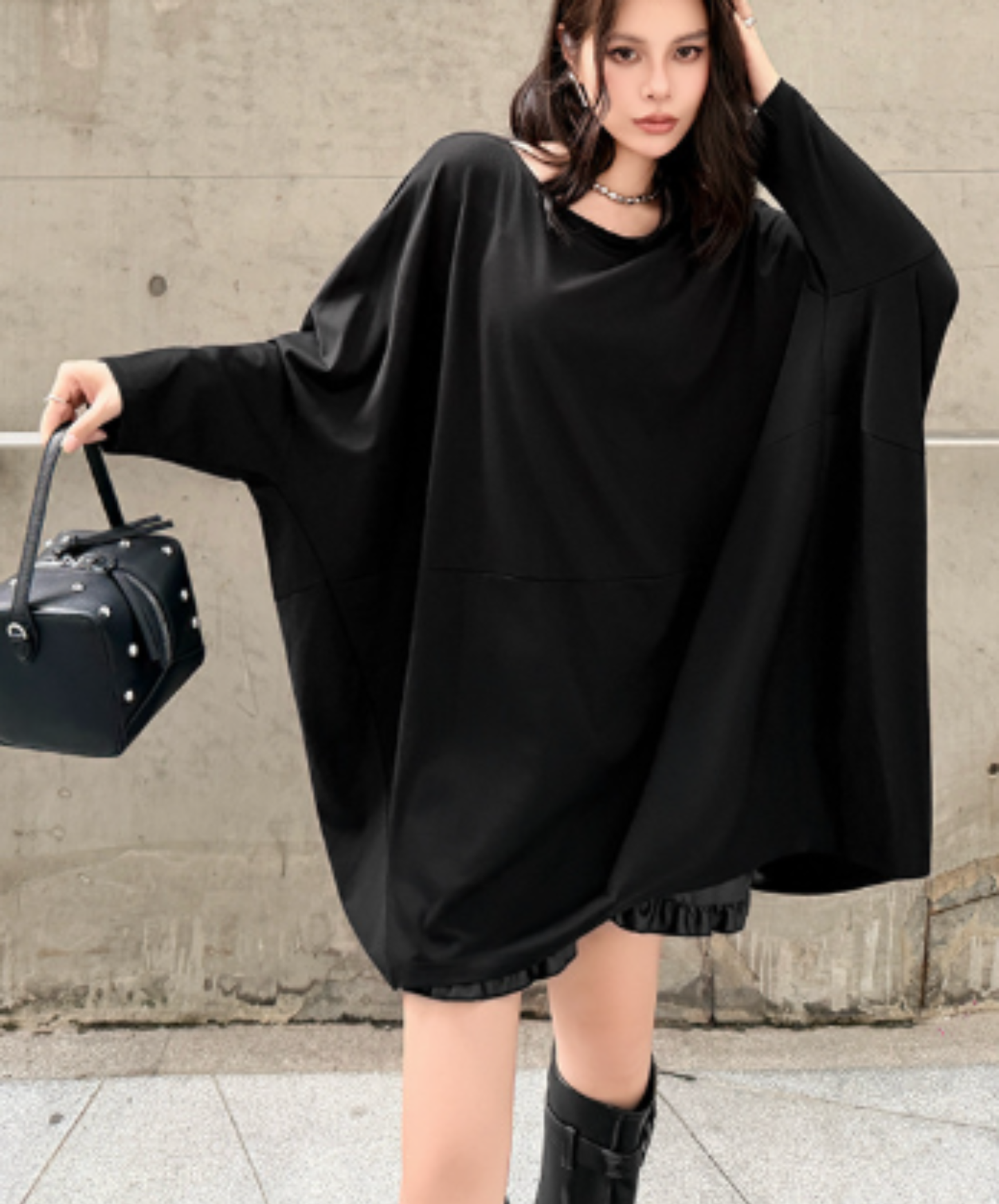 dolman-sleeve mid-length t-shirt EN3002