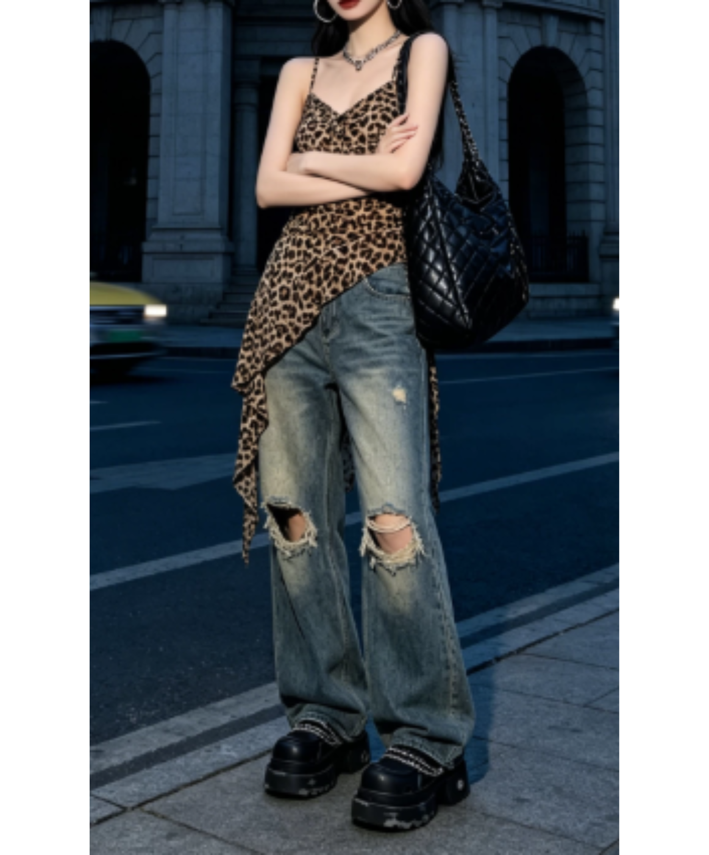 dark punk chain sandals EN2929