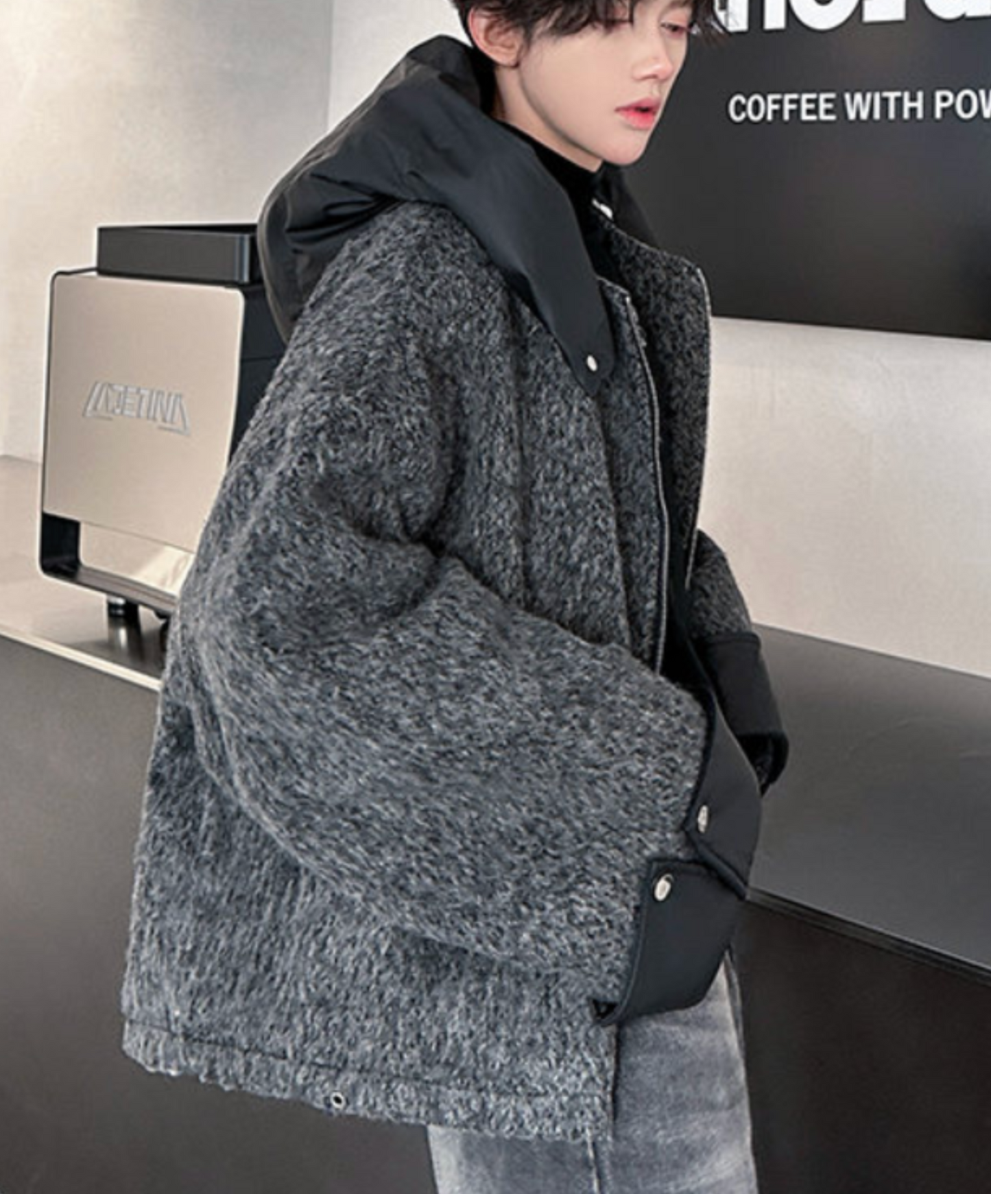 detachable hood jacket EN2554