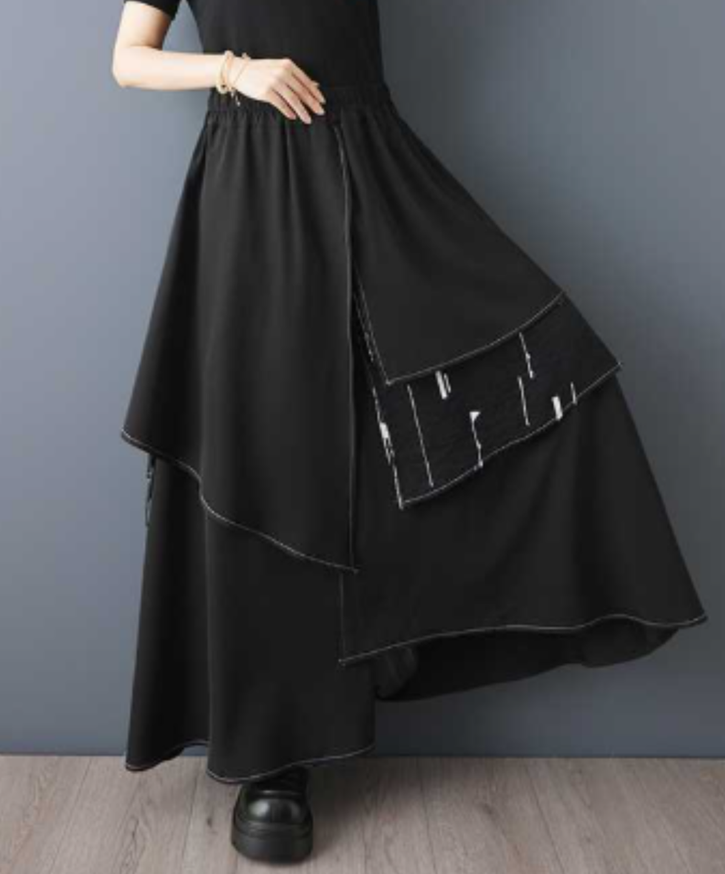 【style110】dark mode outfit set EN3186（vest + shirt + skirt set）