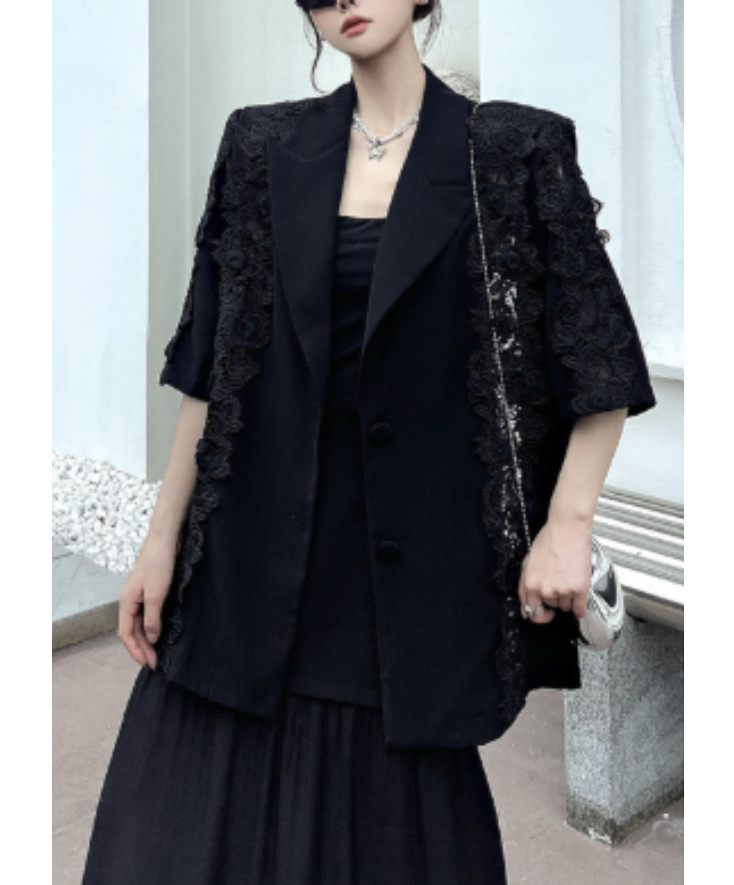 chemical lace embroidery jacket EN2918