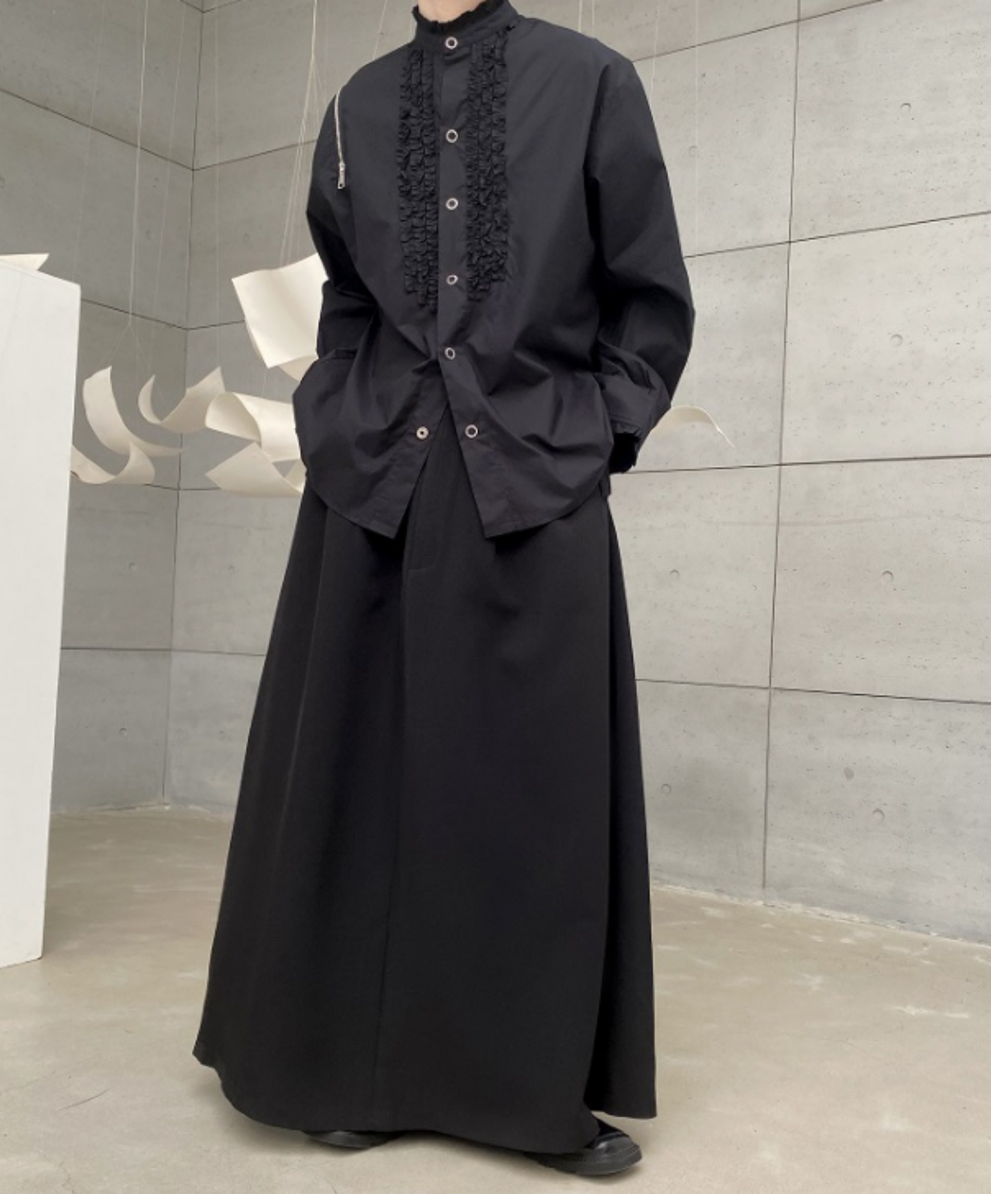 【style34】dark mode outfit set EN1095（ shirt + pants set）