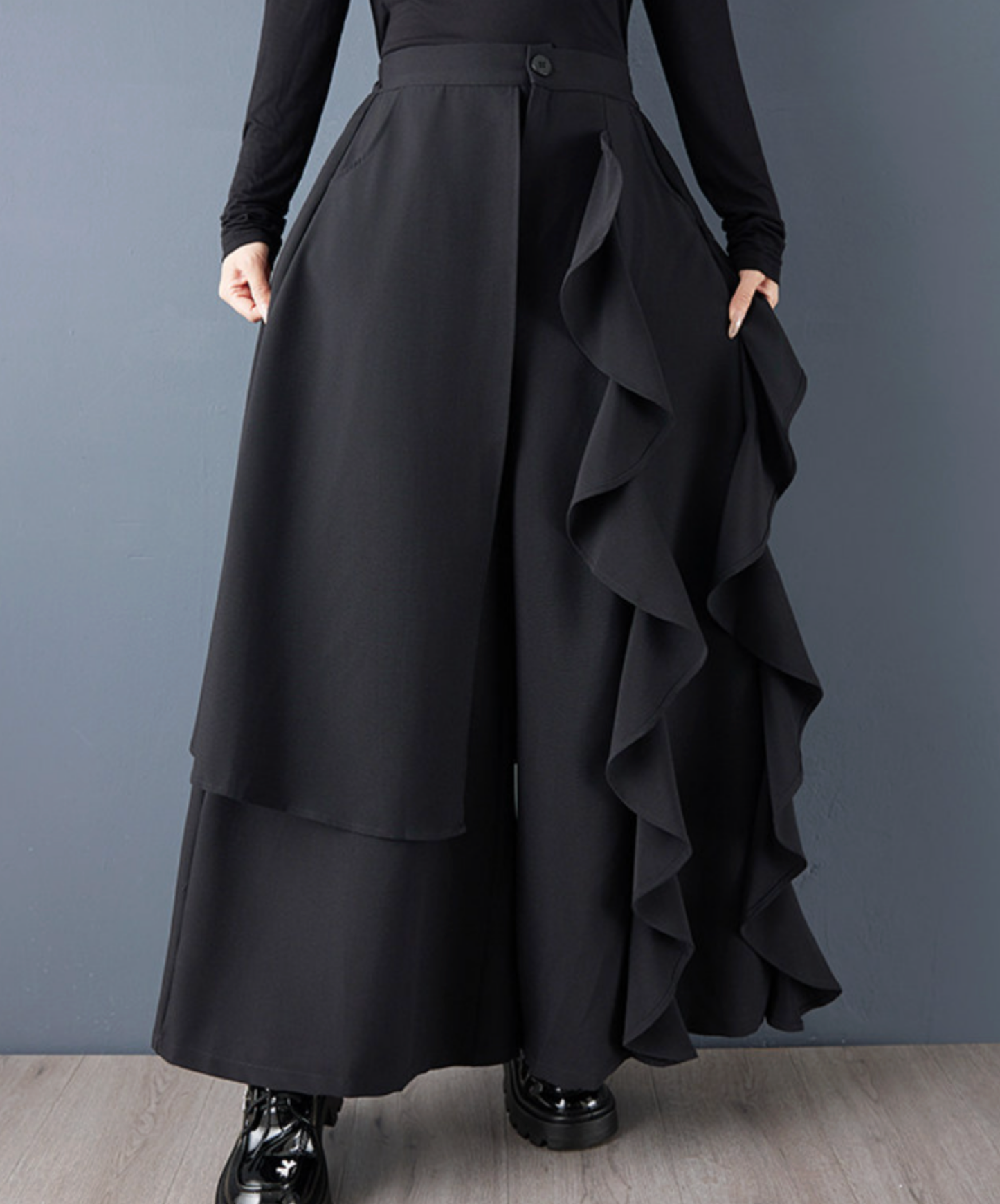 Irregular ruffle skirt pants EN2692