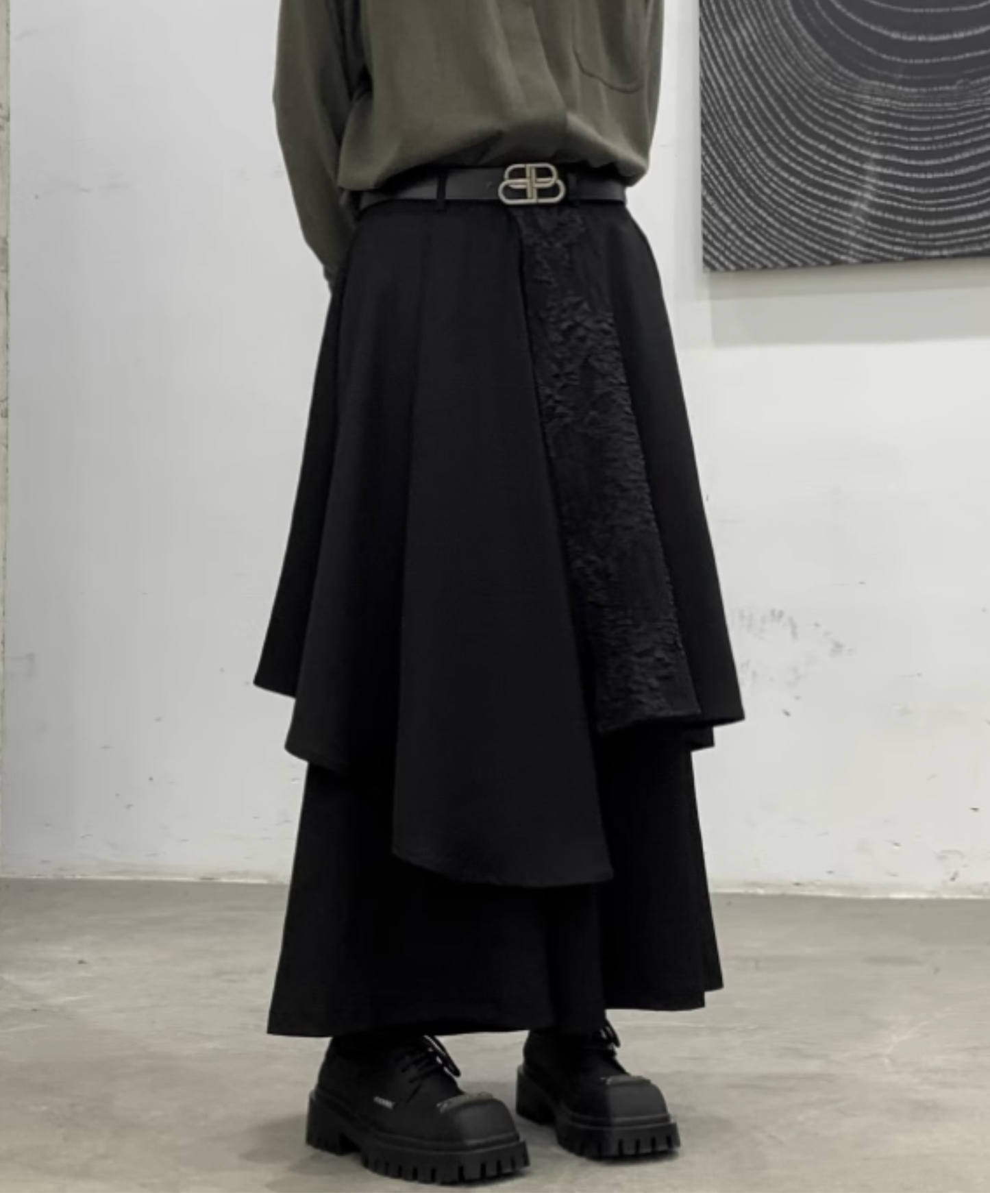 【style80】dark mode outfit set EN2536（jacket + shirt + pants set）